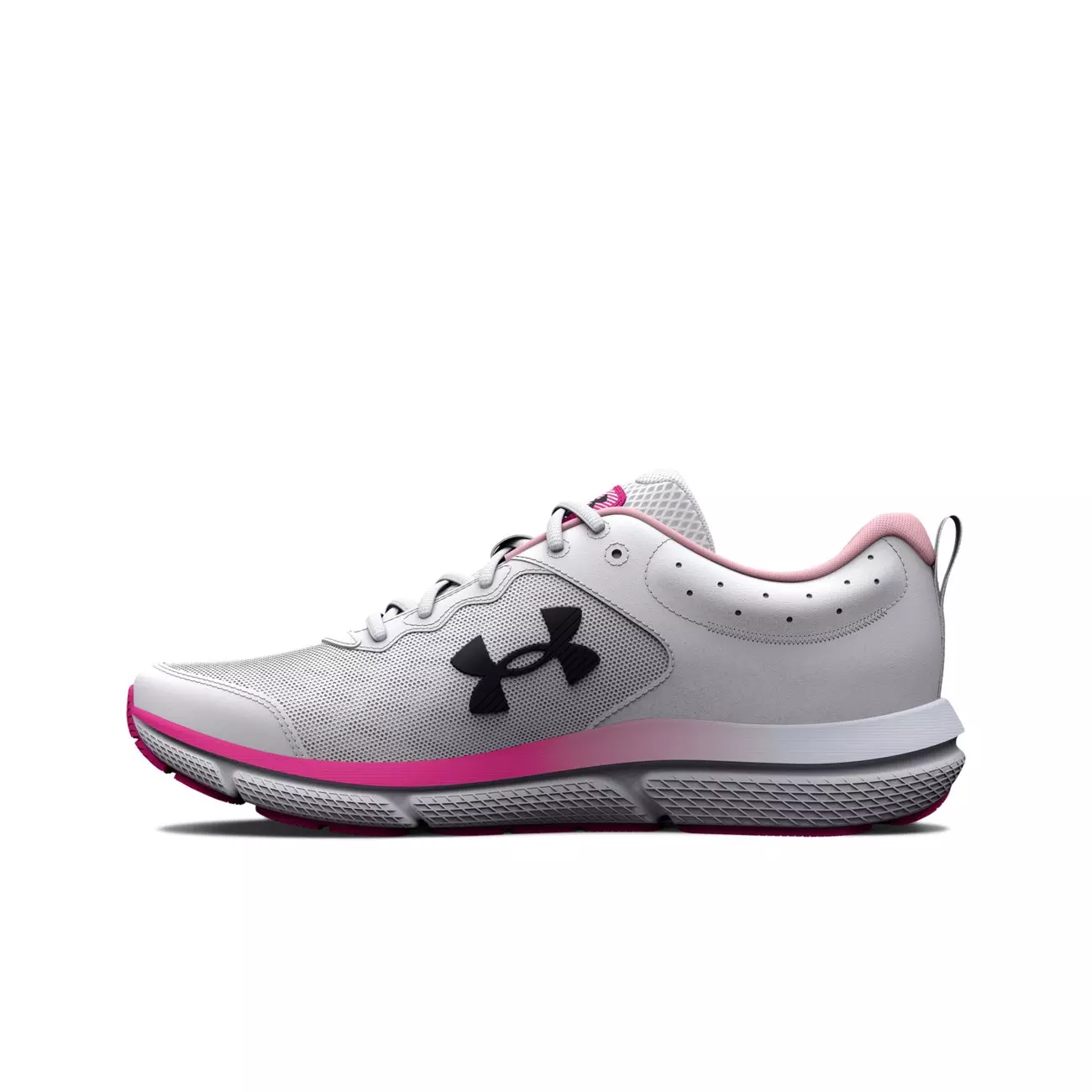 Under Armour Charged Assert 10 "White/Rebel Pink/Black" Women's Running Shoe - WHITE/PINK/BLACK