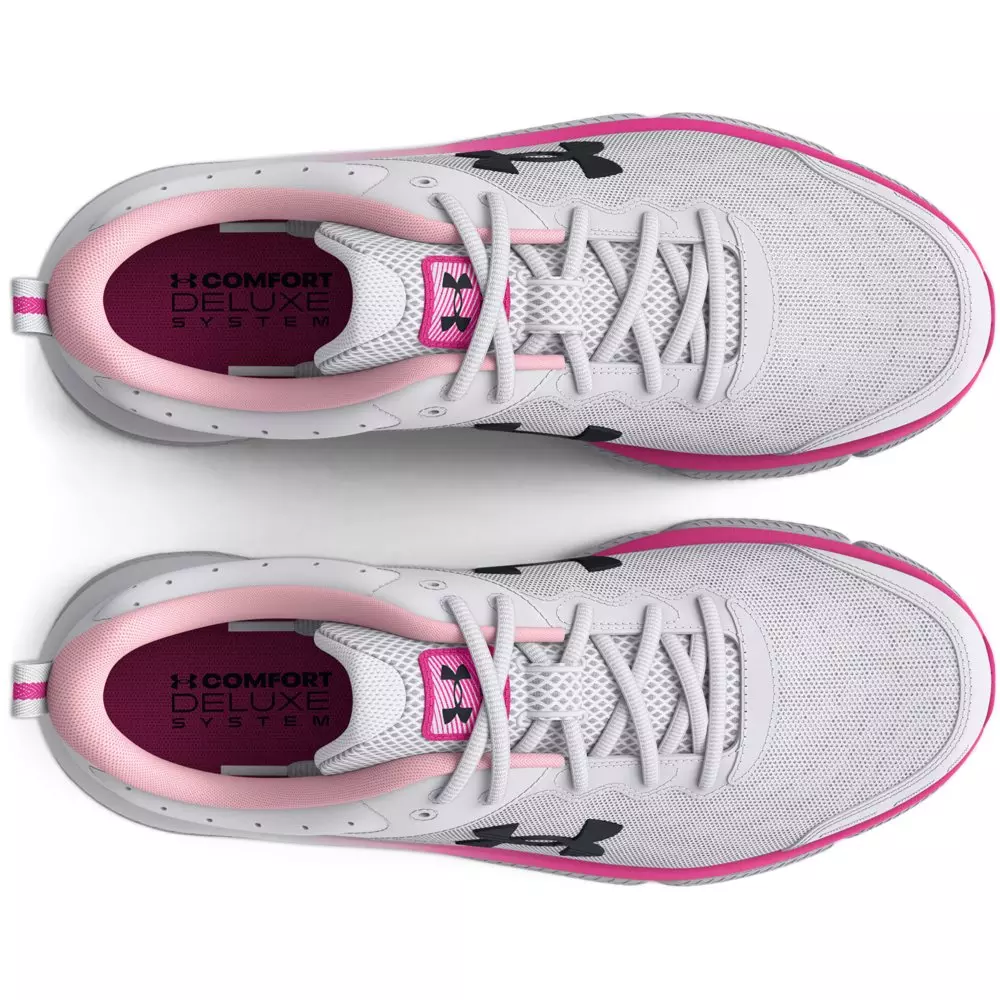 Under Armour Charged Assert 10 "White/Rebel Pink/Black" Women's Running Shoe - WHITE/PINK/BLACK