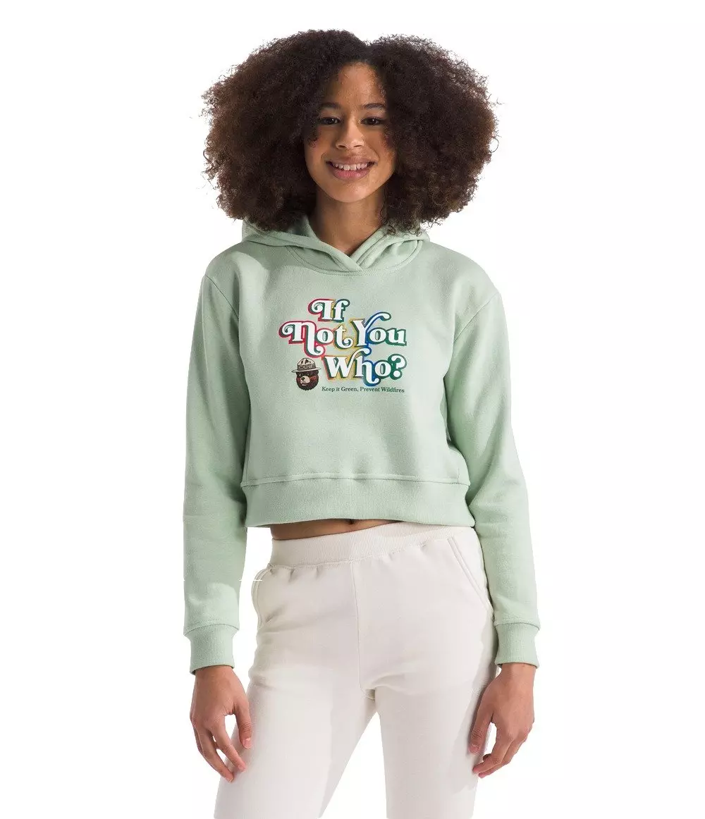 The North Face Big Girls' Camp Fleece Pullover Hoodie -Lt Green - LT GREEN