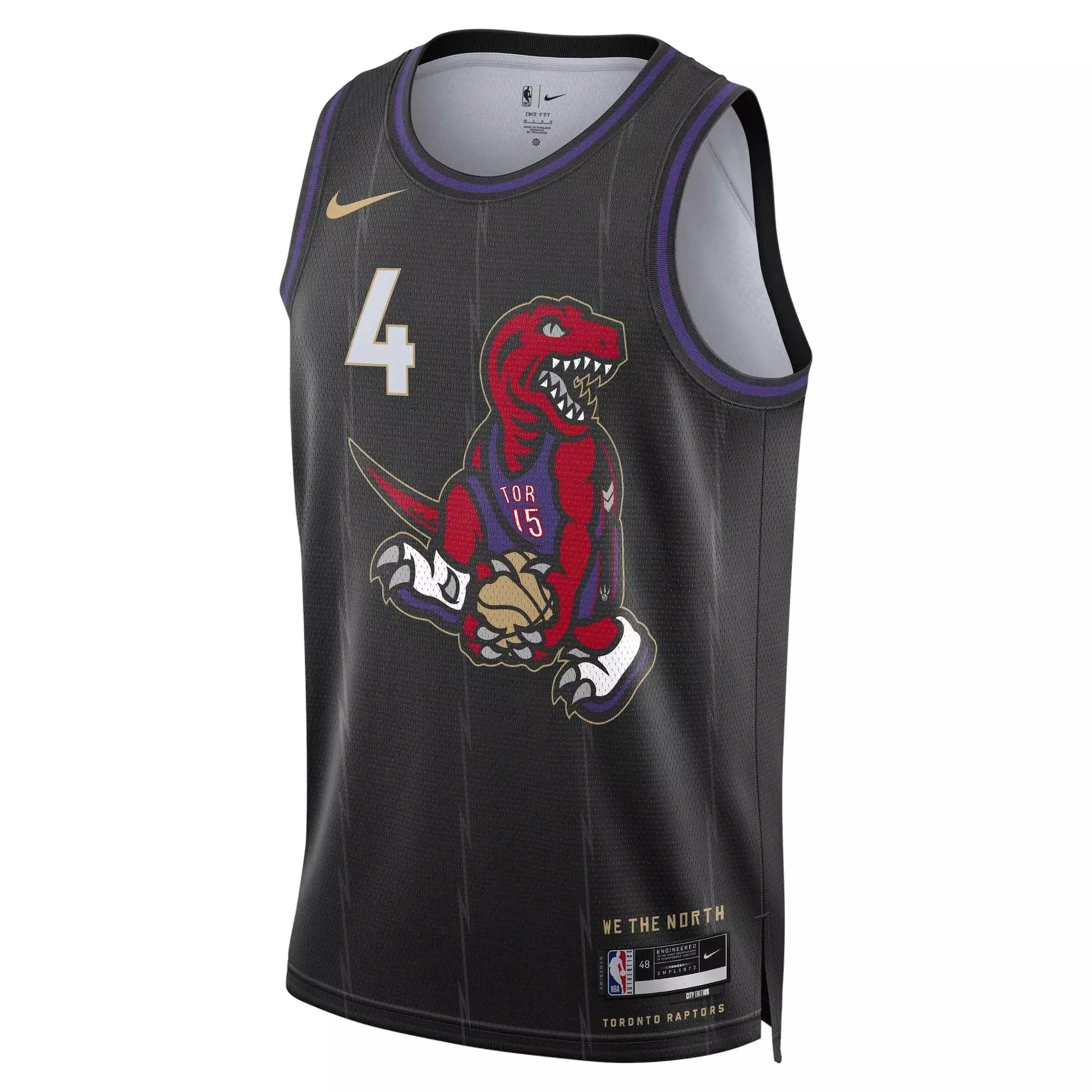 Nike Men's Dri-FIT Scottie Barnes Toronto Raptors 2024/25 City Edition NBA Swingman Jersey -Black - BLACK