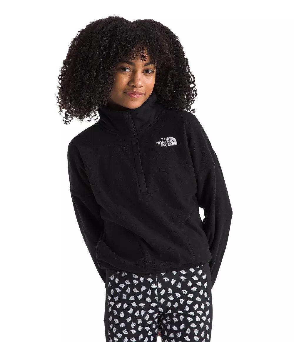 The North Face Big Girls' Glacier Pullover -Black - BLACK