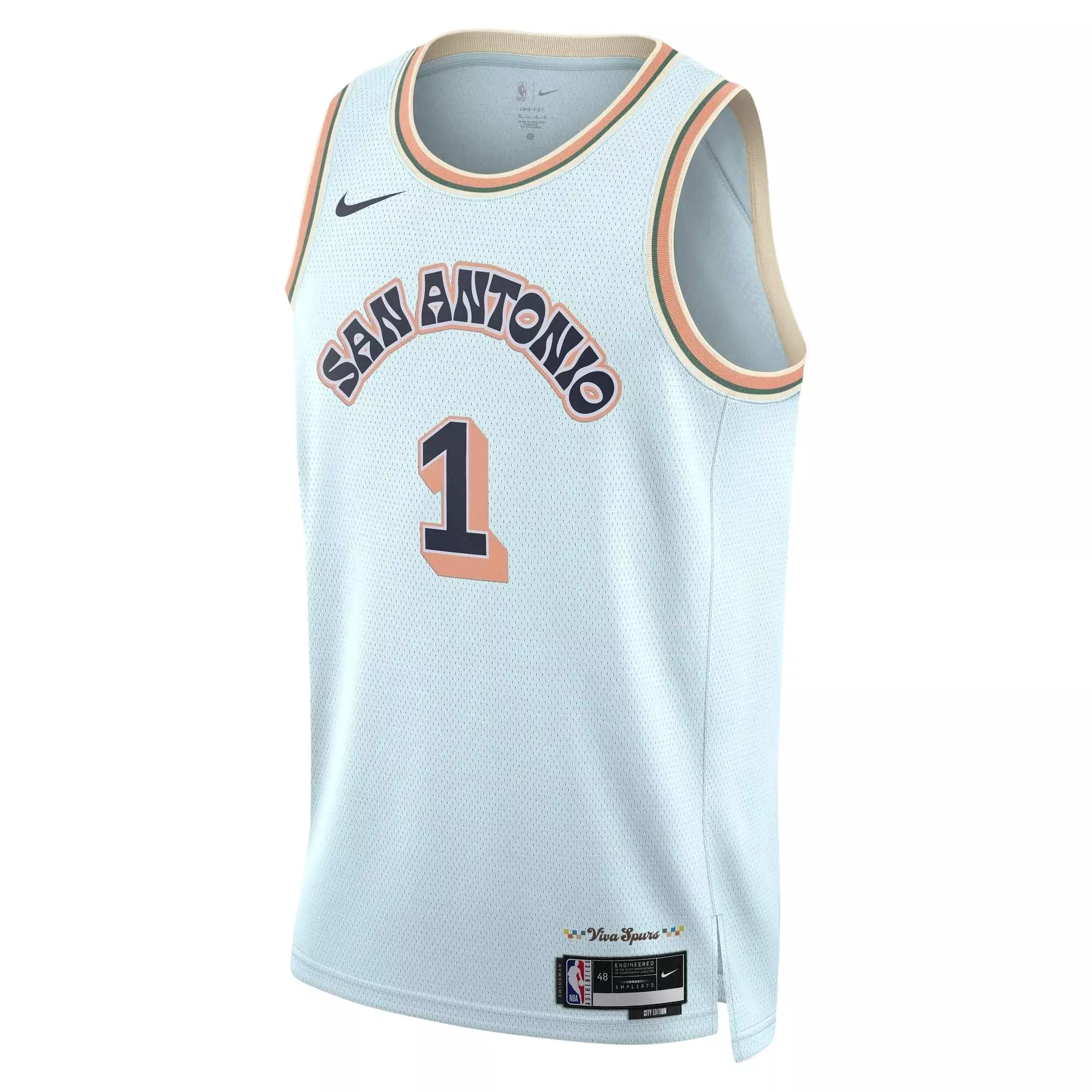 Nike Men's Dri-FIT Victor Wembanyama San Antonio Spurs 2024/25 CE NBA Swingman Jersey -Blue - BLUE
