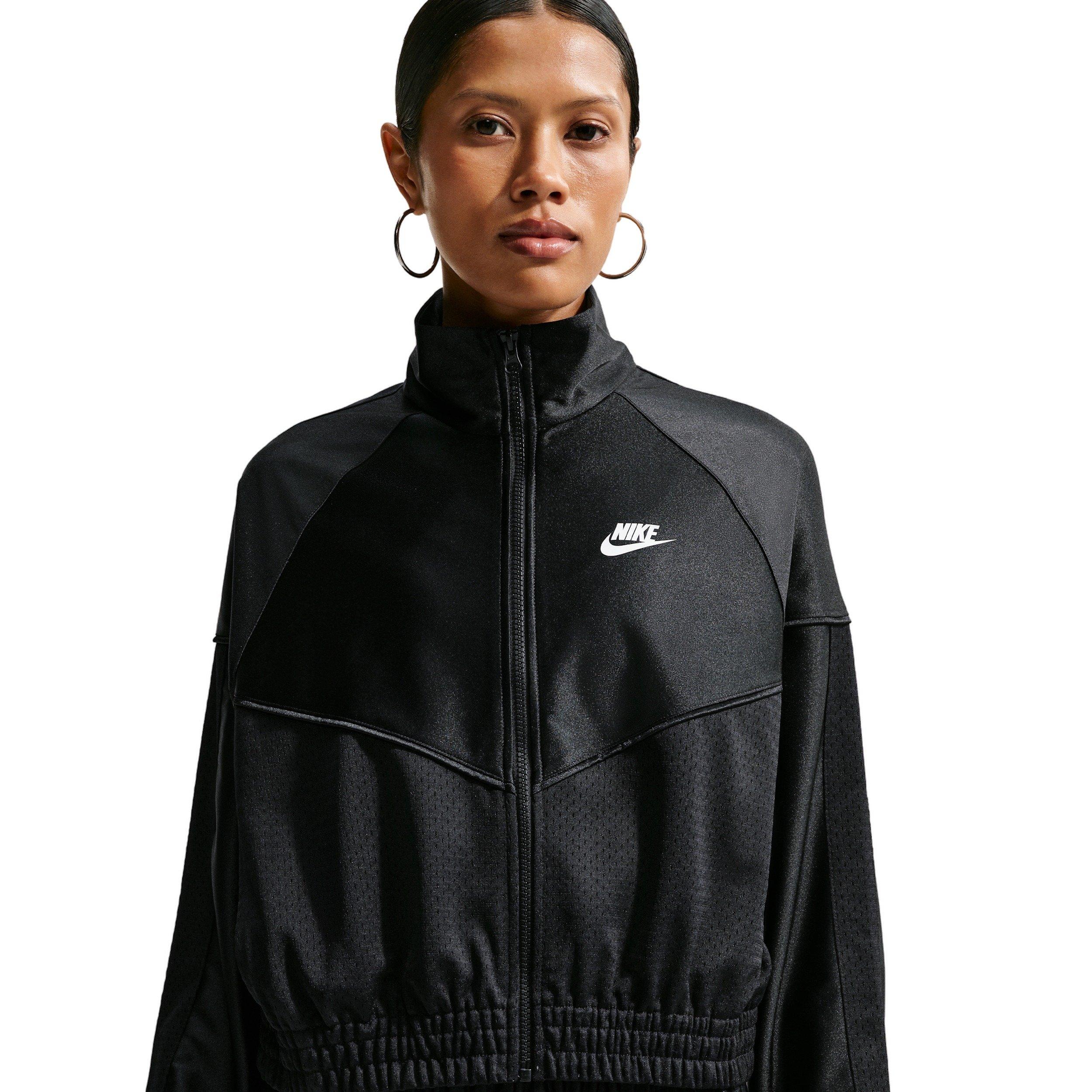Nike Women's Sportswear Oversized Windrunner Jacket - BLACK/OFF-WHITE Thumbnail View 1