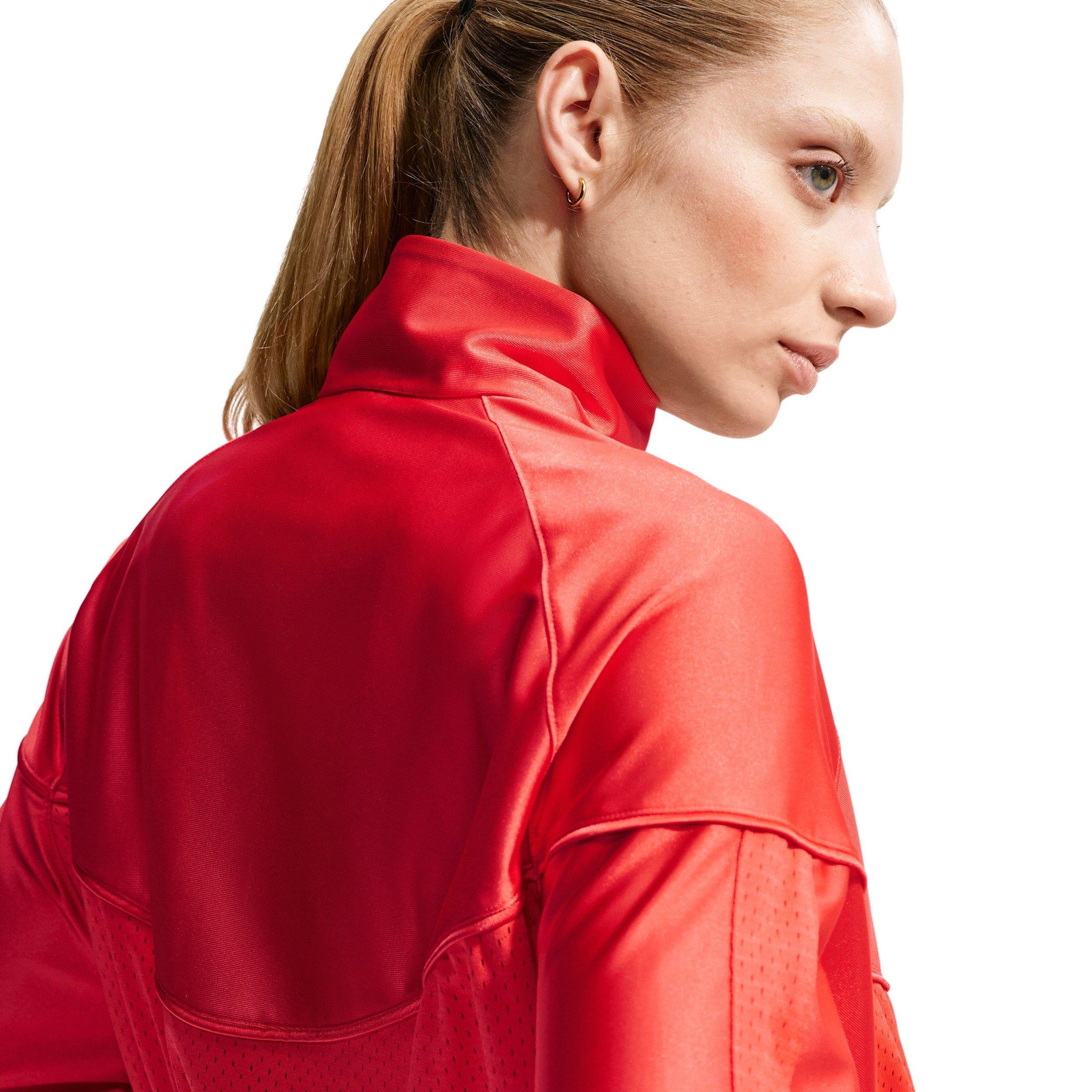 Nike Women's Sportswear Oversized Windrunner Jacket - CRIMSON Thumbnail View 4