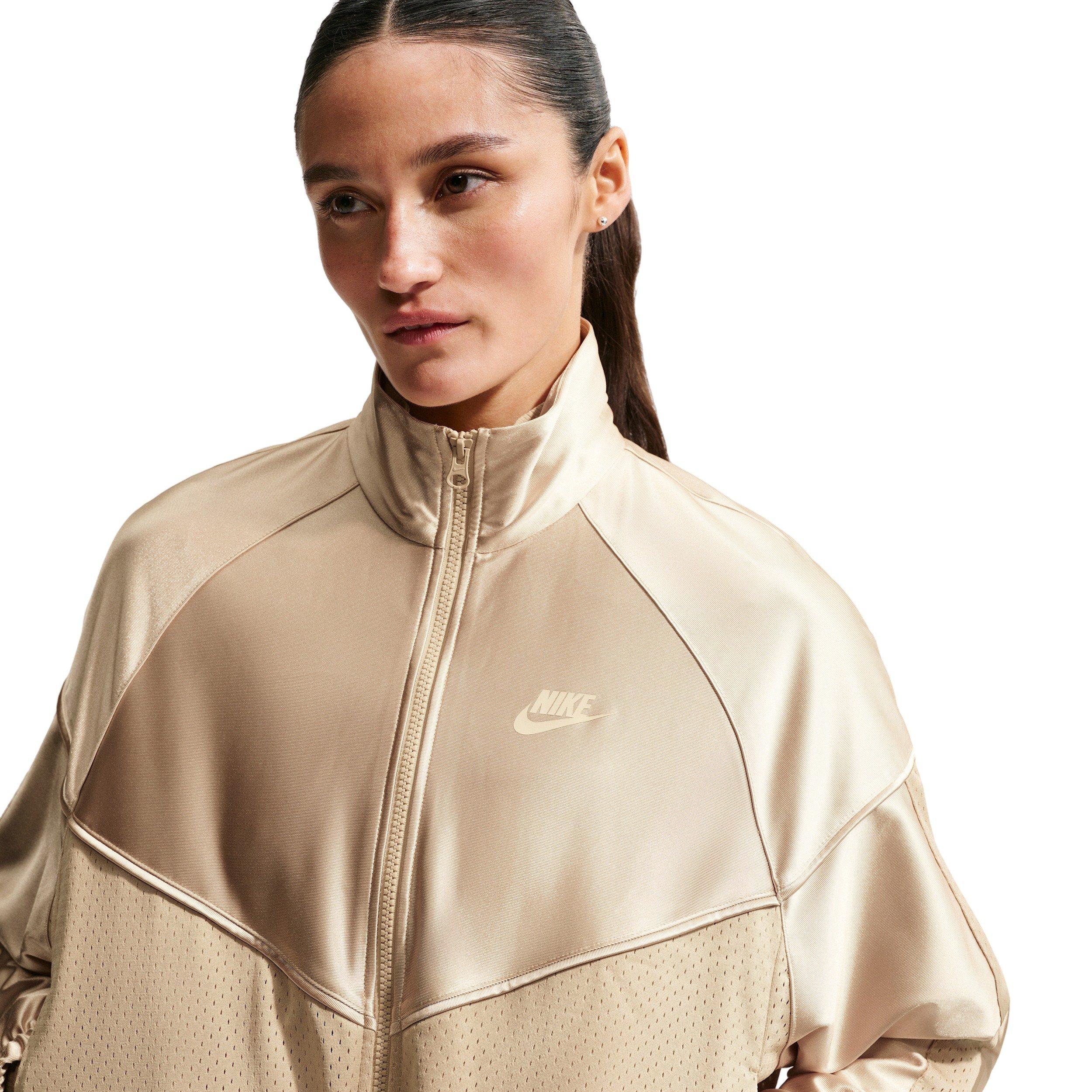 Nike Women's Sportswear Oversized Windrunner Jacket - TAN Thumbnail View 3