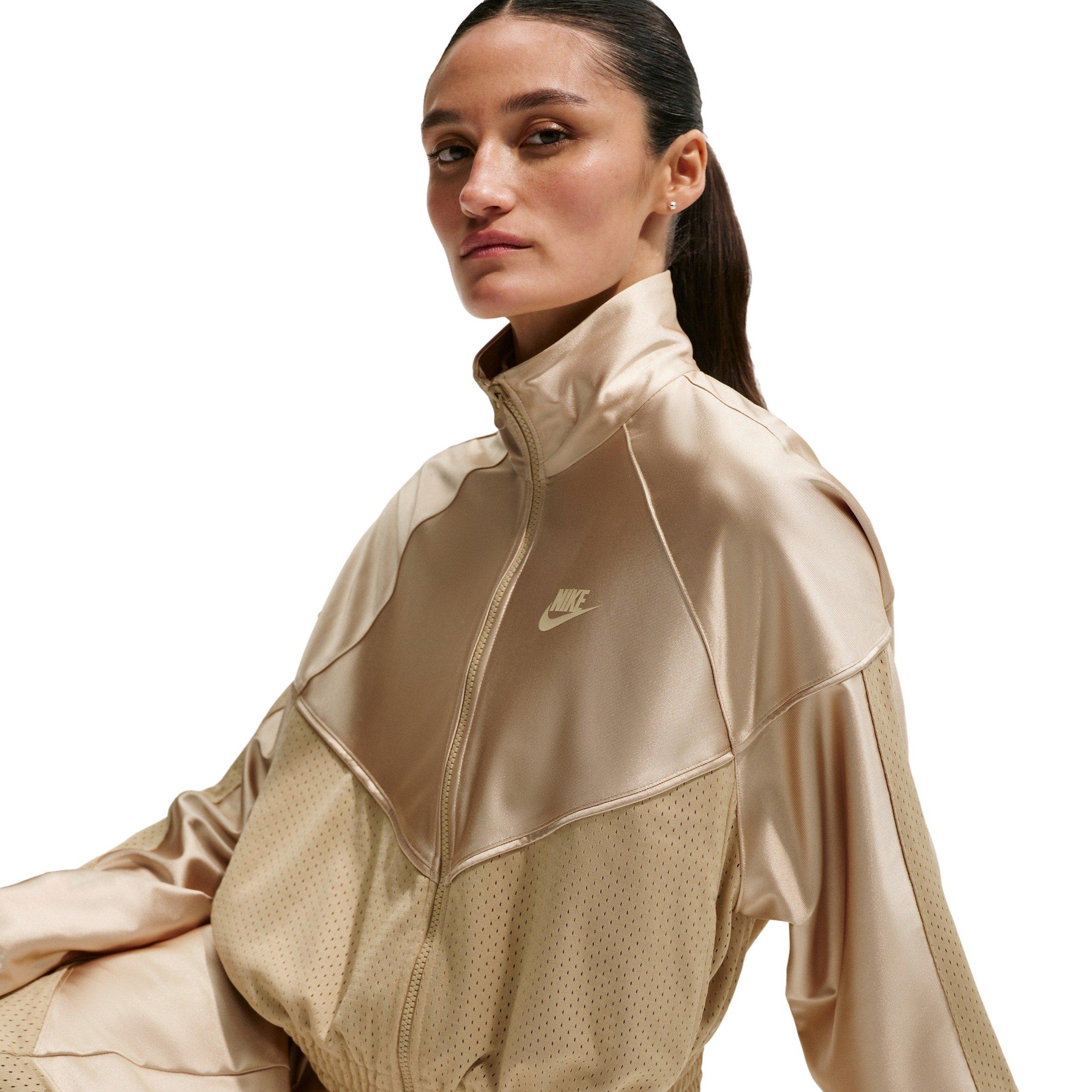 Nike Women's Sportswear Oversized Windrunner Jacket - TAN Thumbnail View 5