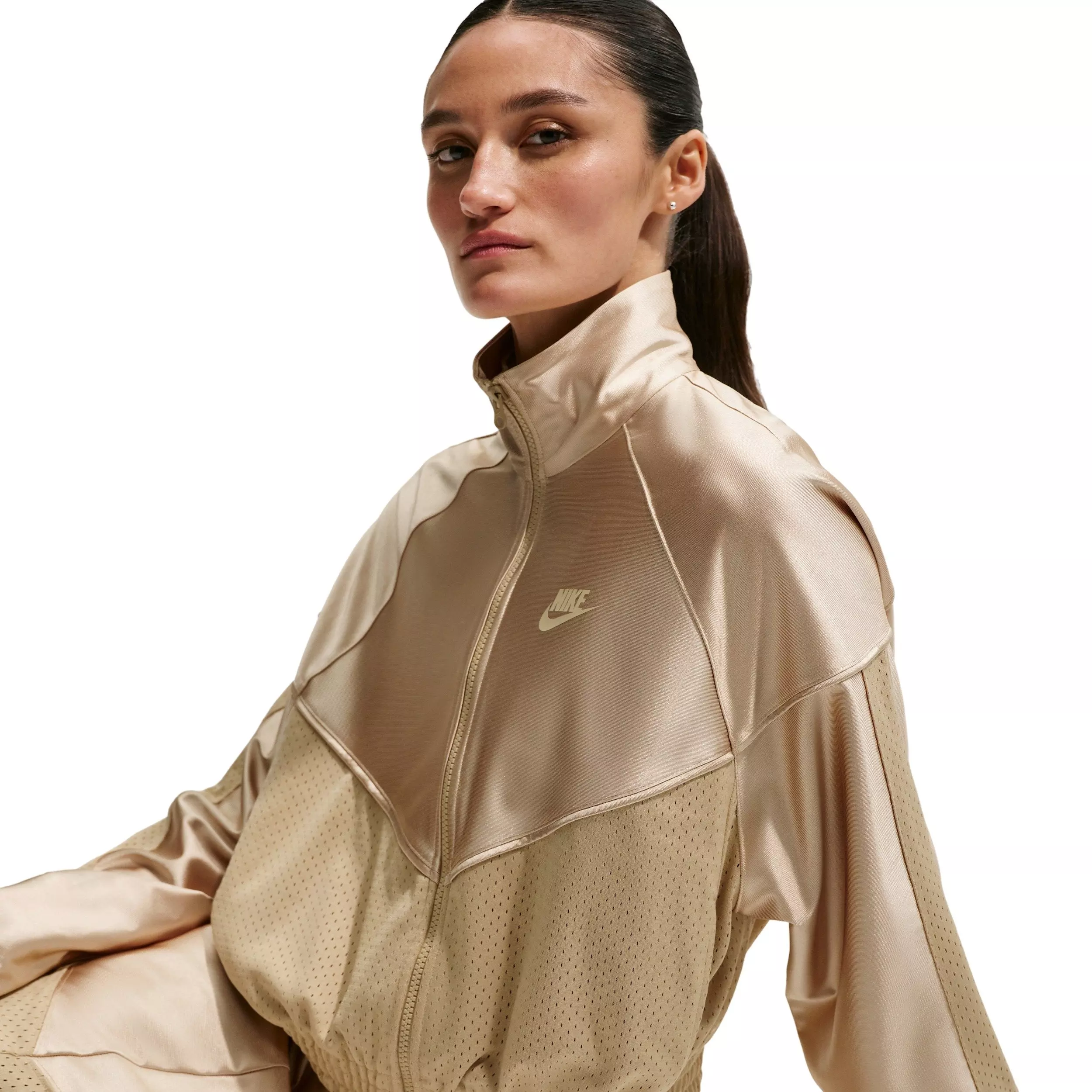 Nike Women's Sportswear Oversized Windrunner Jacket - TAN