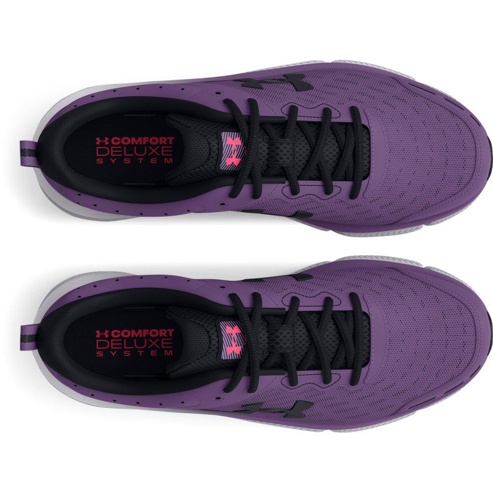 Under Armour Charged Assert 10 "Retro Purple/Black" Women's Running Shoe - PURPLE/BLACK Thumbnail View 3