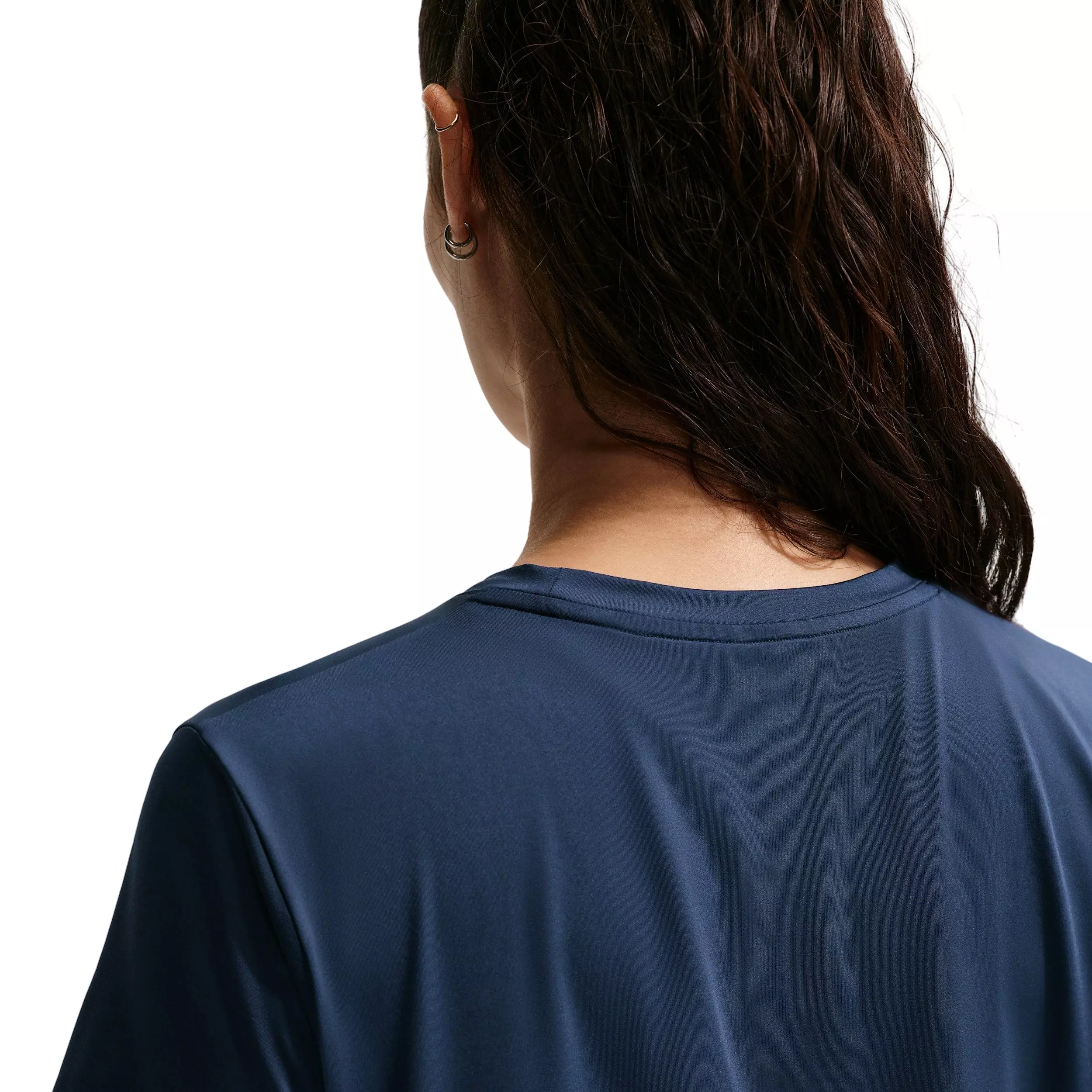 Nike Women's One Classic Dri-FIT Short-Sleeve Top - NAVY/WHITE