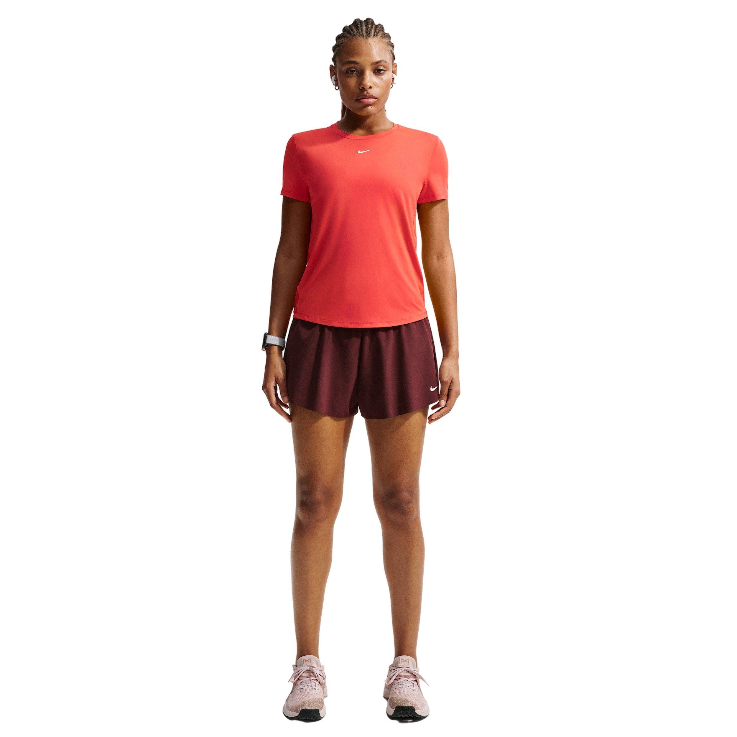 Nike Women's One Classic Dri-FIT Short-Sleeve Top - CRIMSON/WHITE Thumbnail View 1
