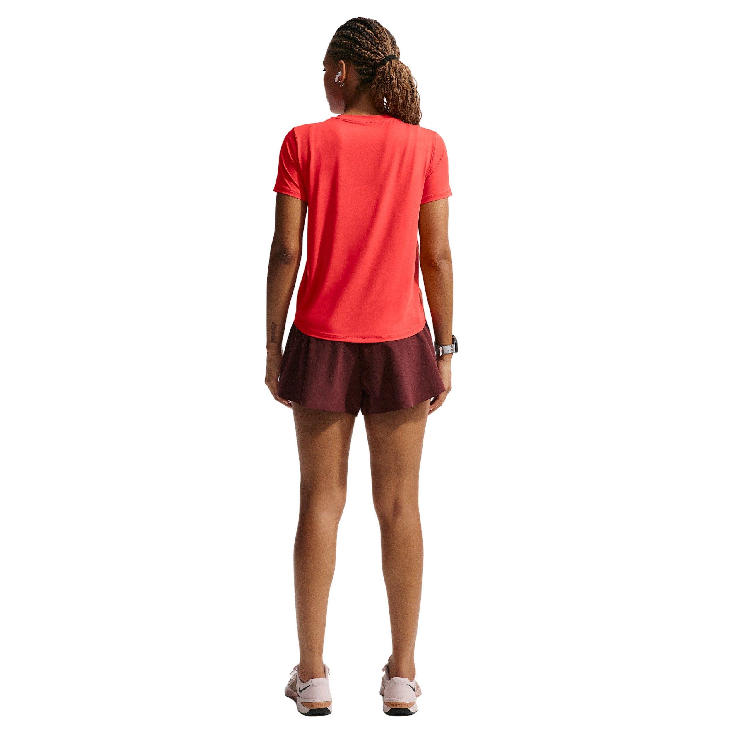 Nike Women's One Classic Dri-FIT Short-Sleeve Top - CRIMSON/WHITE Thumbnail View 2