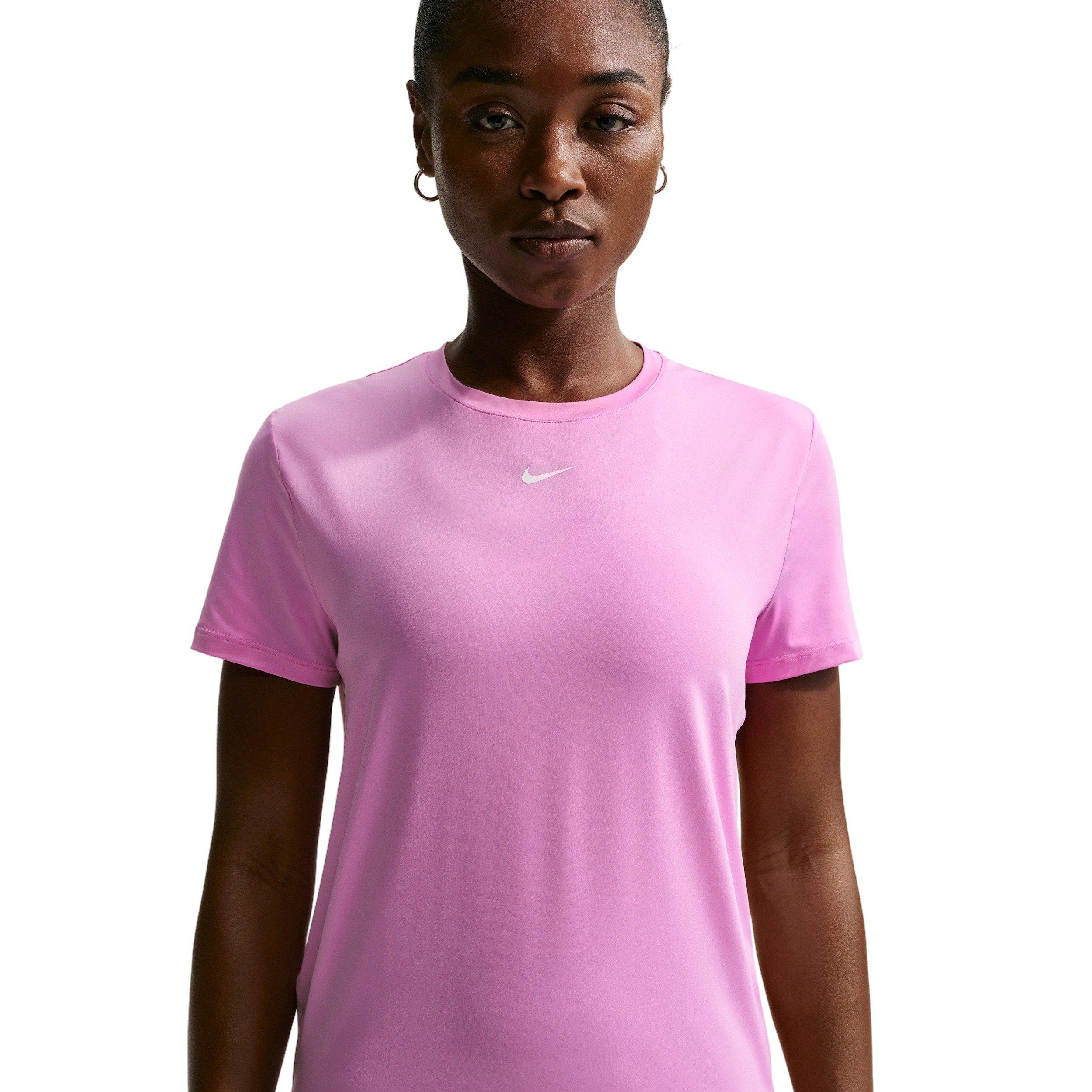 Nike Women's One Classic Dri-FIT Short-Sleeve Top - MAGENTA Thumbnail View 3
