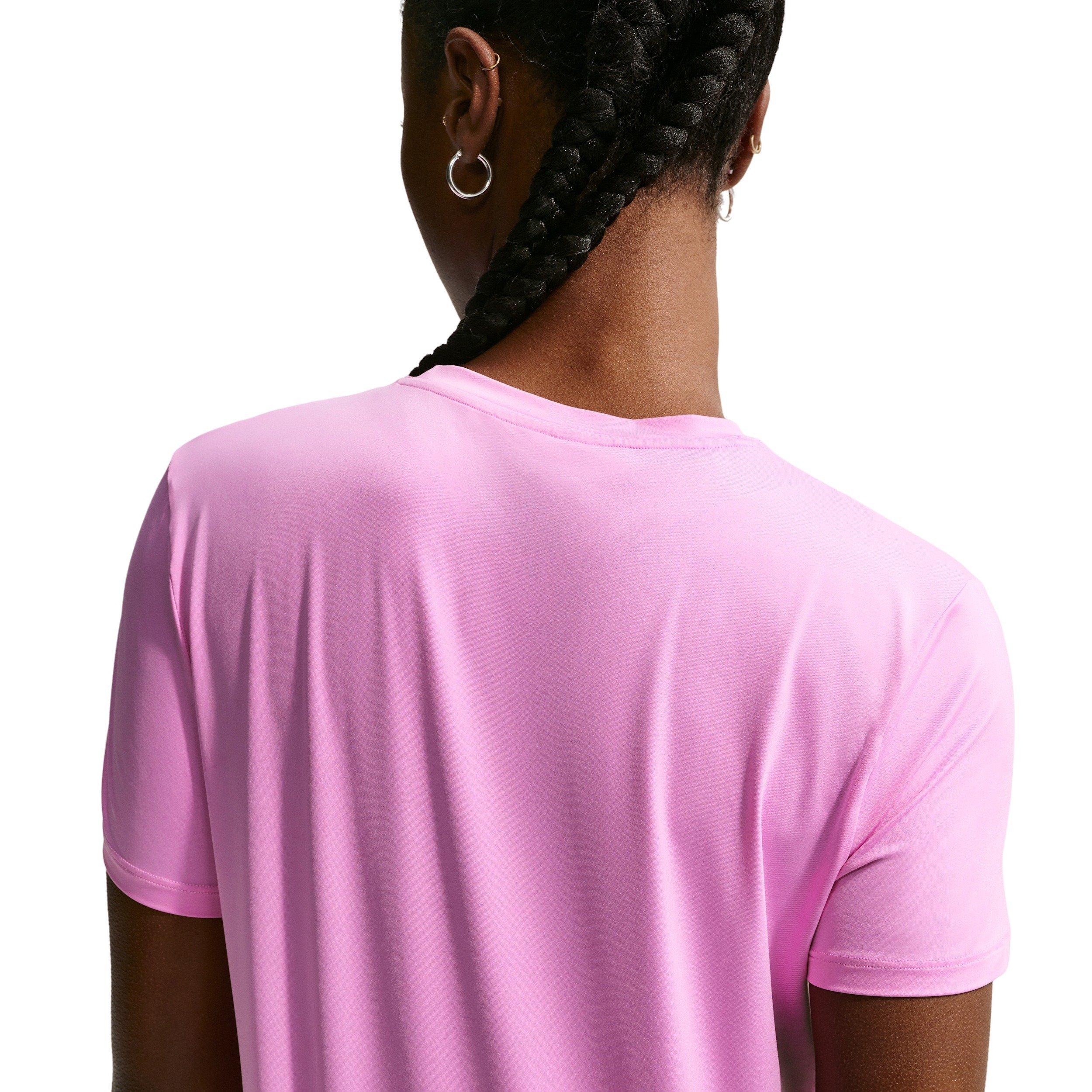 Nike Women's One Classic Dri-FIT Short-Sleeve Top - MAGENTA Thumbnail View 4