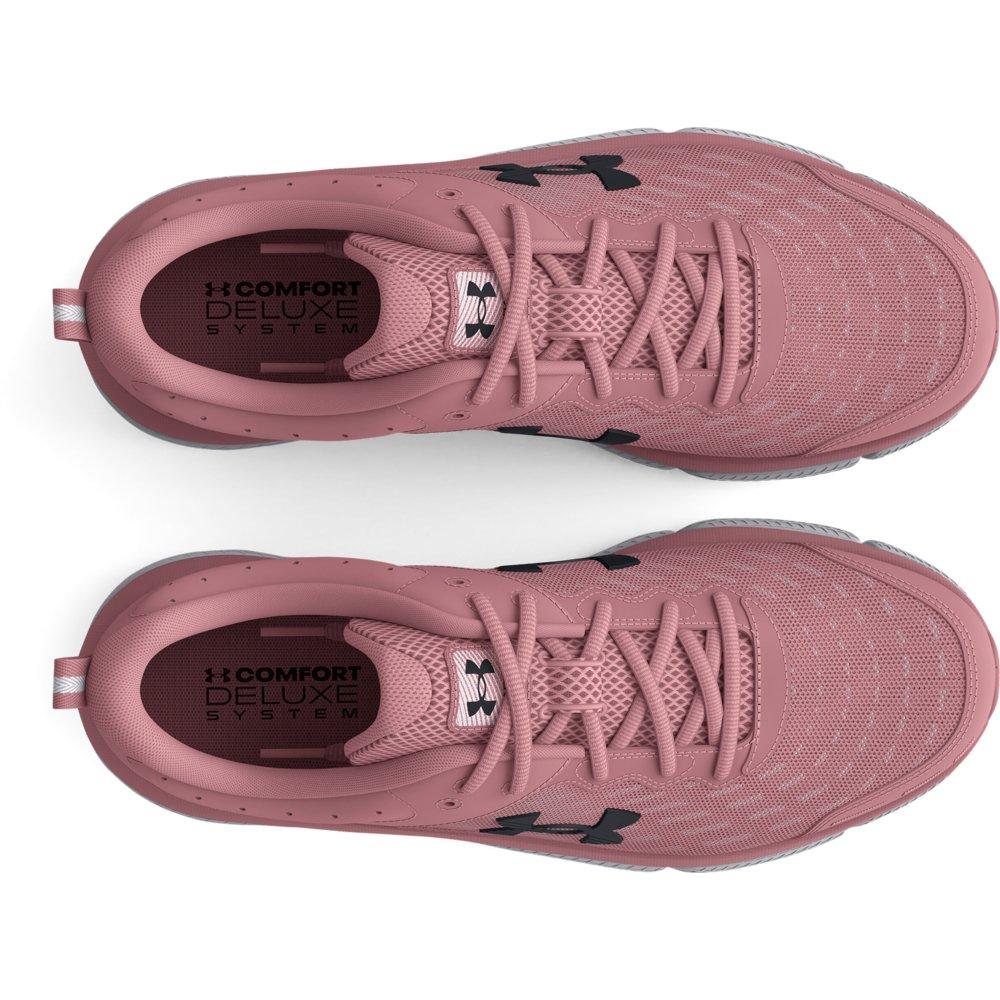 Under Armour Charged Assert 10 "Pink Elixir/Black" Women's Running Shoe - PINK/BLACK Thumbnail View 3