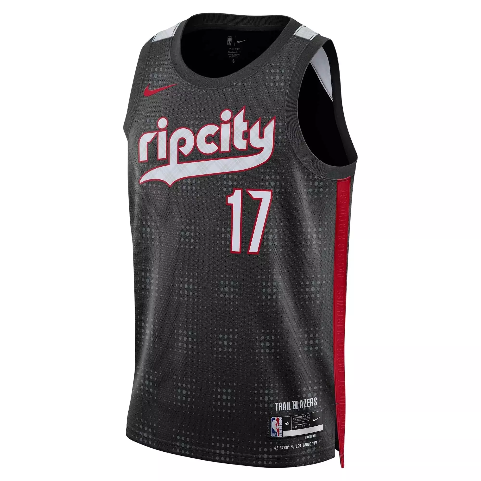 Nike Men's Dri-FIT Shaedon Sharpe Portland Trail Blazers 2024/25 CE NBA Swingman Jersey -Black - BLACK