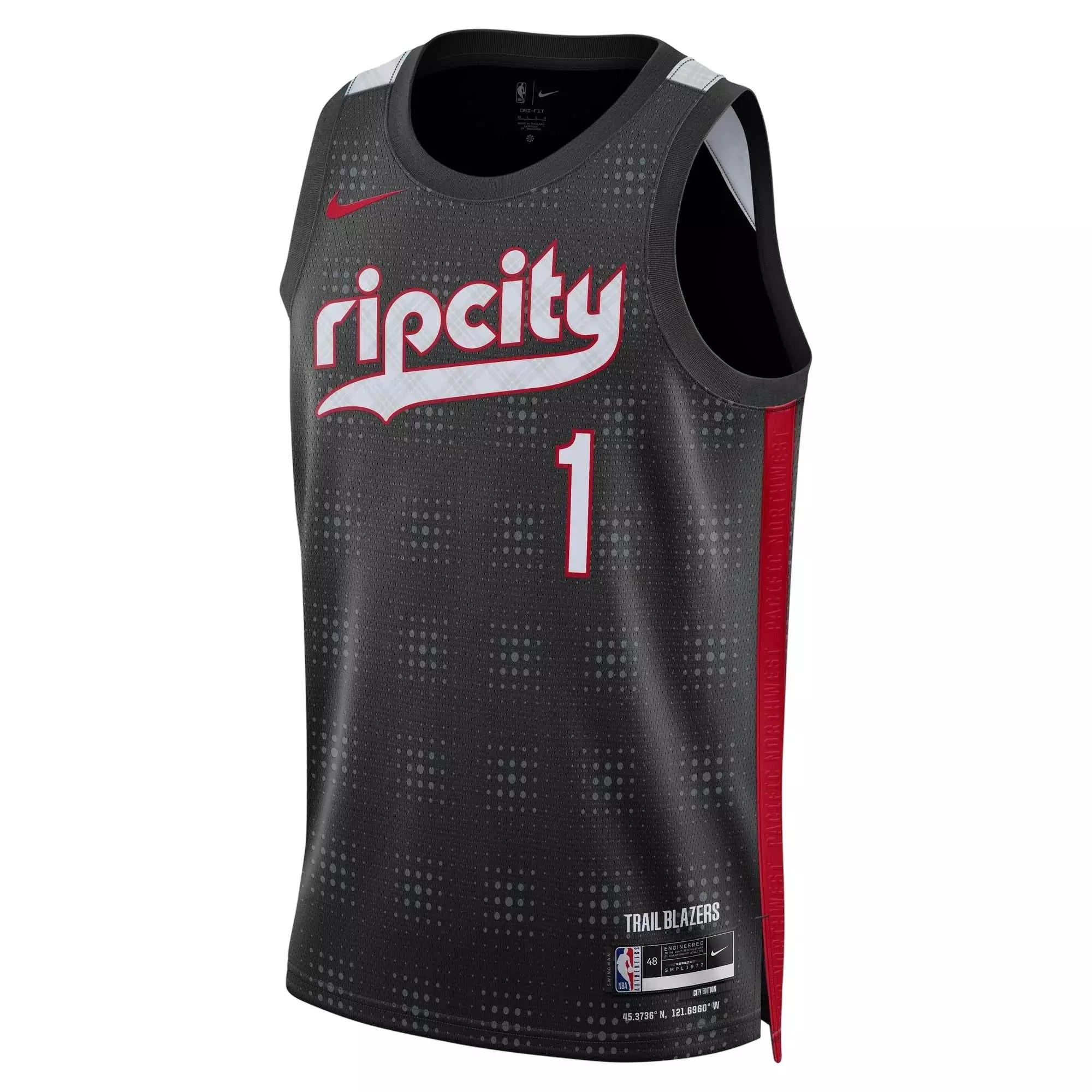 Nike Men's Dri-FIT Anfernee Simons Portland Trail Blazers 2024/25 CE NBA Swingman Jersey -Black - BLACK