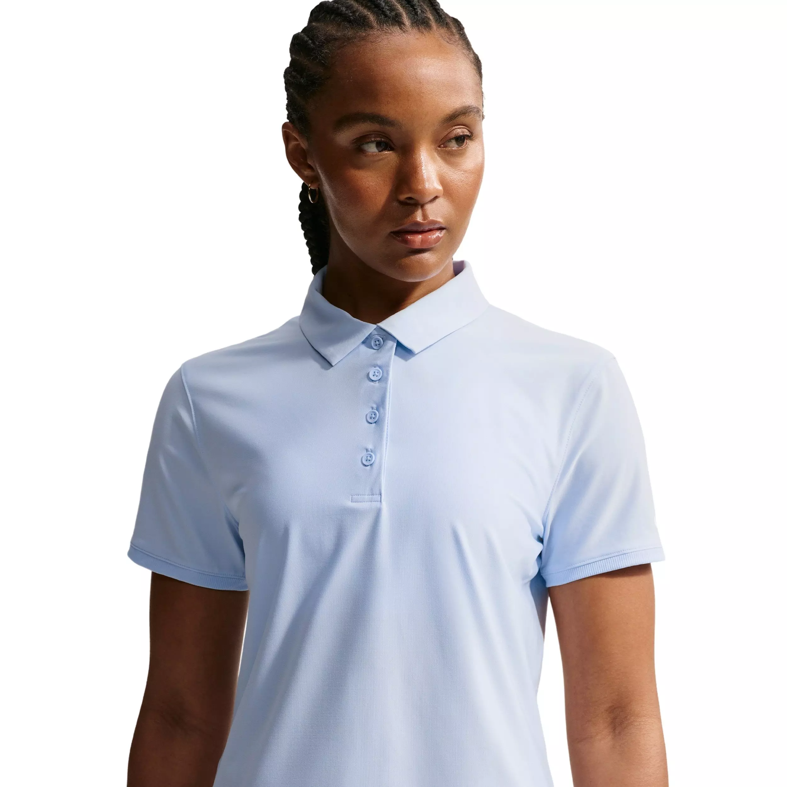 Nike Women's Victory Dri-FIT Short-Sleeve Golf Polo - Blue/White - BLUE/WHITE