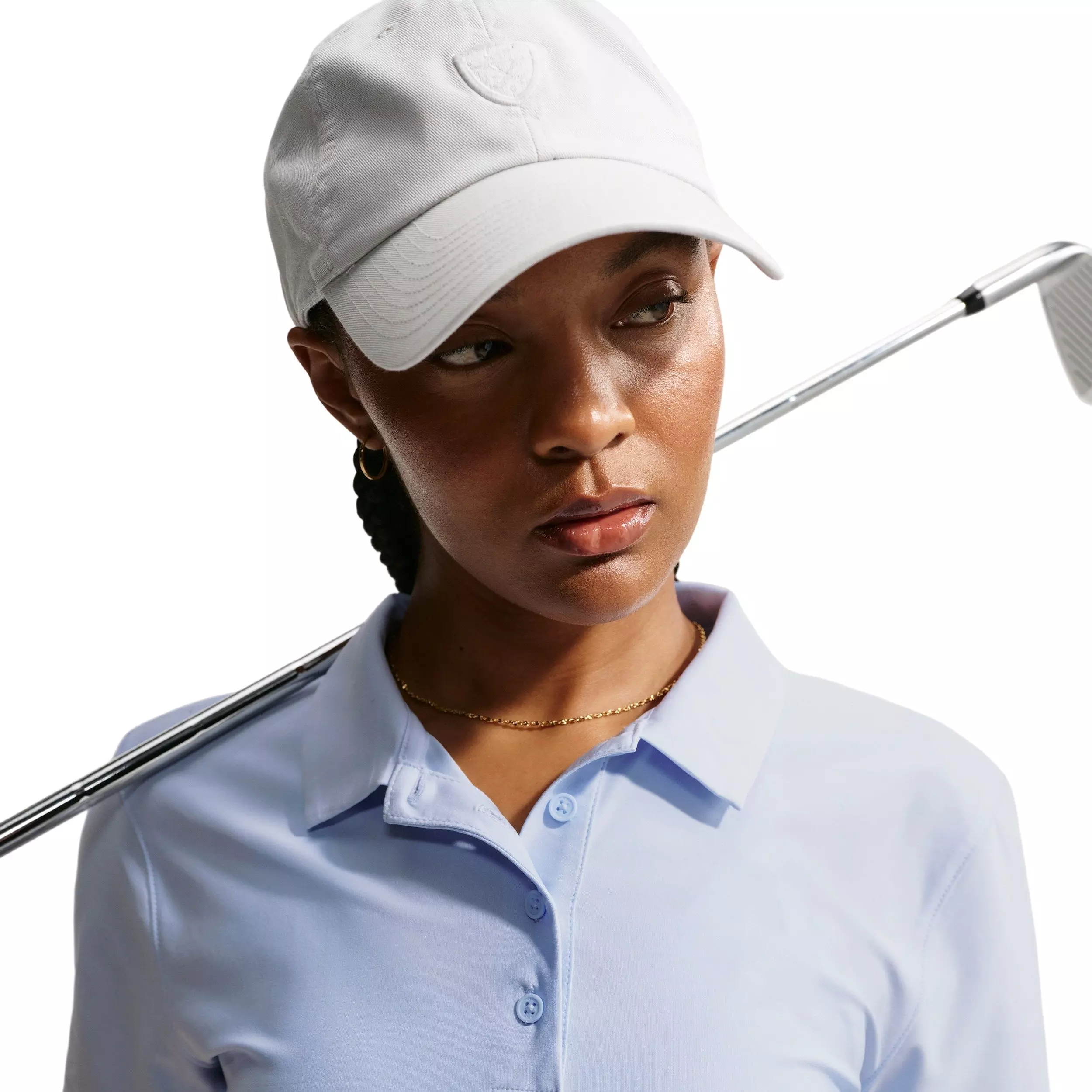 Nike Women's Victory Dri-FIT Short-Sleeve Golf Polo - Blue/White - BLUE/WHITE