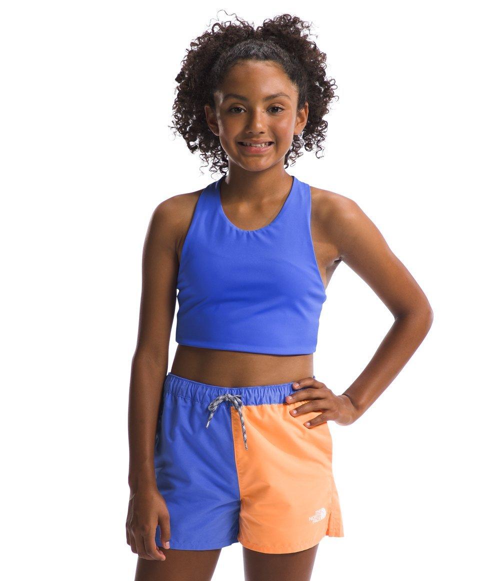 The North Face Girls' Never Stop Reversible Tank - Blue/Orange - BLUE/ORANGE Thumbnail View 1