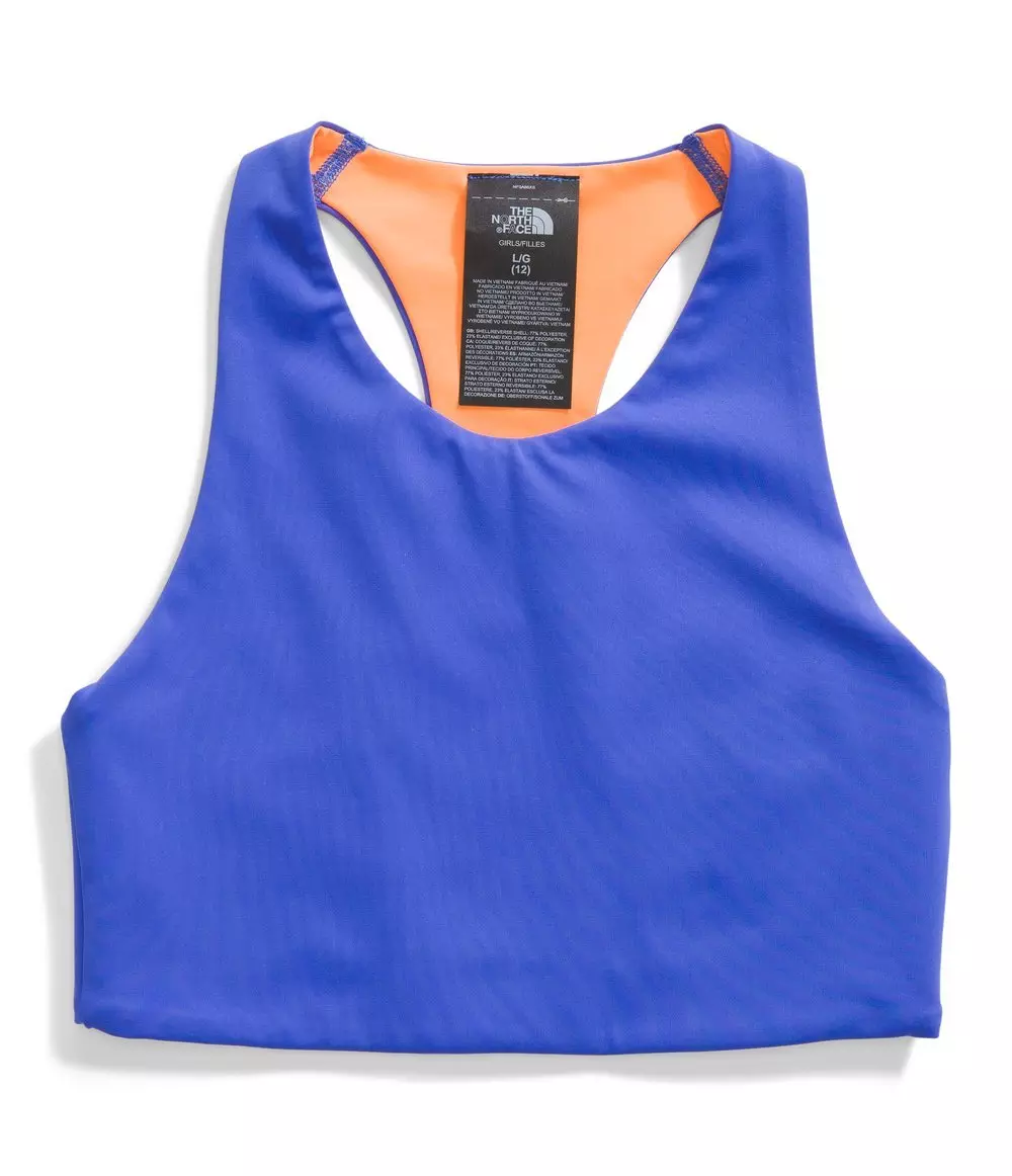 The North Face Girls' Never Stop Reversible Tank - Blue/Orange - BLUE/ORANGE