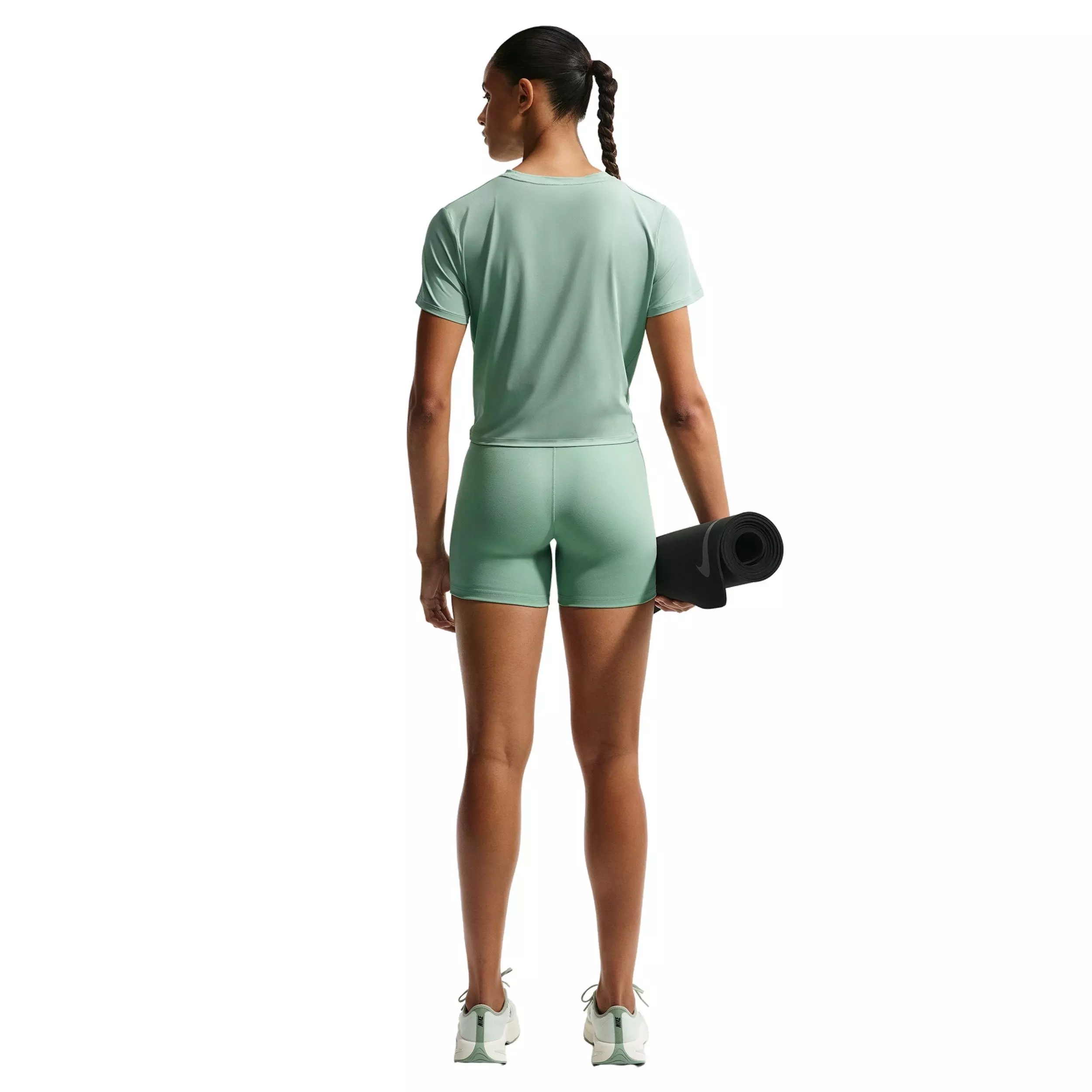 Nike Women's One Classic Twist Dri-FIT Short-Sleeve Top - Steam/White - STEAM GREEN/WHITE