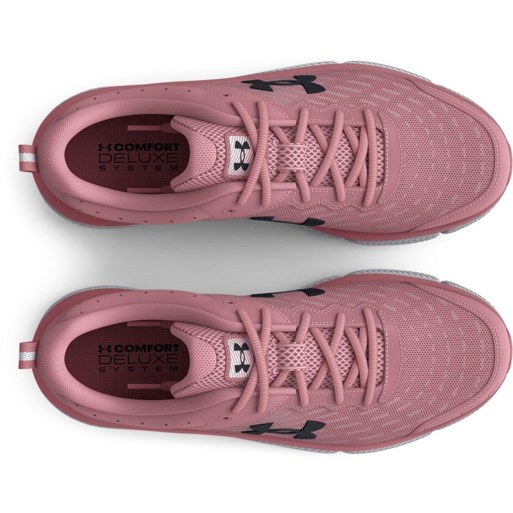 Under Armour Charged Assert 10 "Pink Elixir/Black" Women's Wide Running Shoe - PINK/BLACK Thumbnail View 3