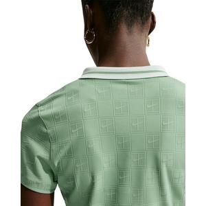 Nike Women's Court Collection Dri-FIT Cropped Tennis Polo - GREEN