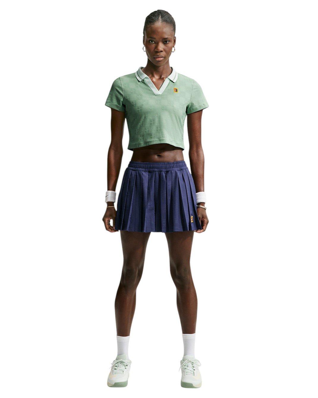Nike Women's Court Collection Dri-FIT Cropped Tennis Polo - GREEN