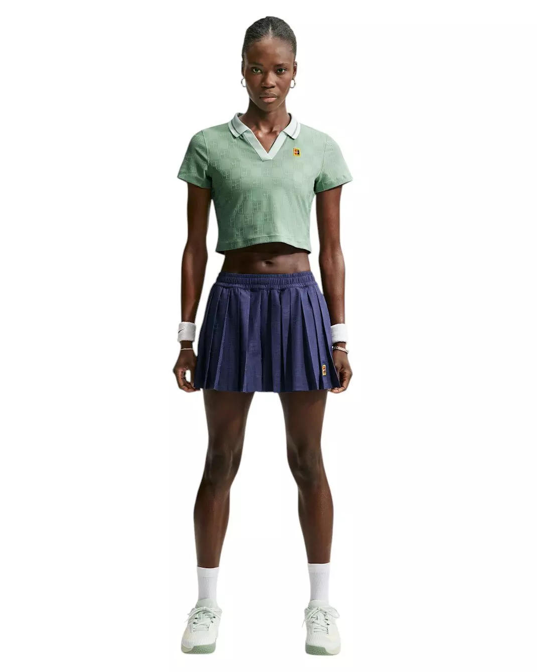 Nike Women's Court Collection Dri-FIT Cropped Tennis Polo - GREEN