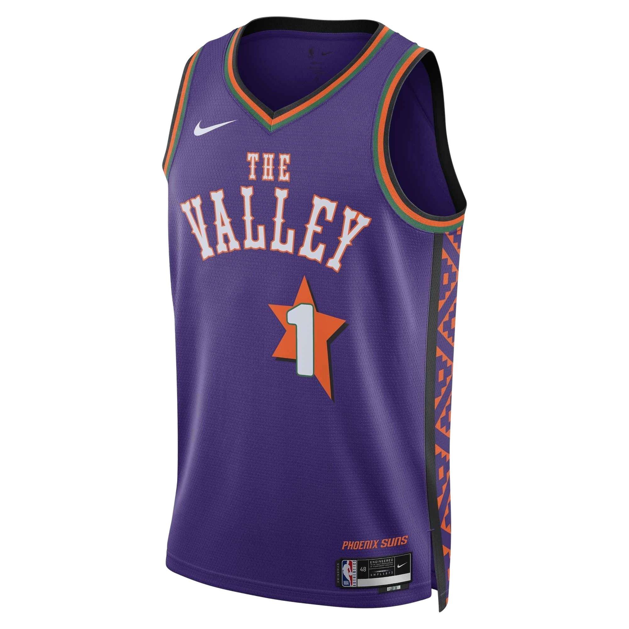 Nike Men's Dri-FIT Devin Booker Phoenix Suns 2024/25 City Edition NBA Swingman Jersey -Purple - PURPLE Thumbnail View 1