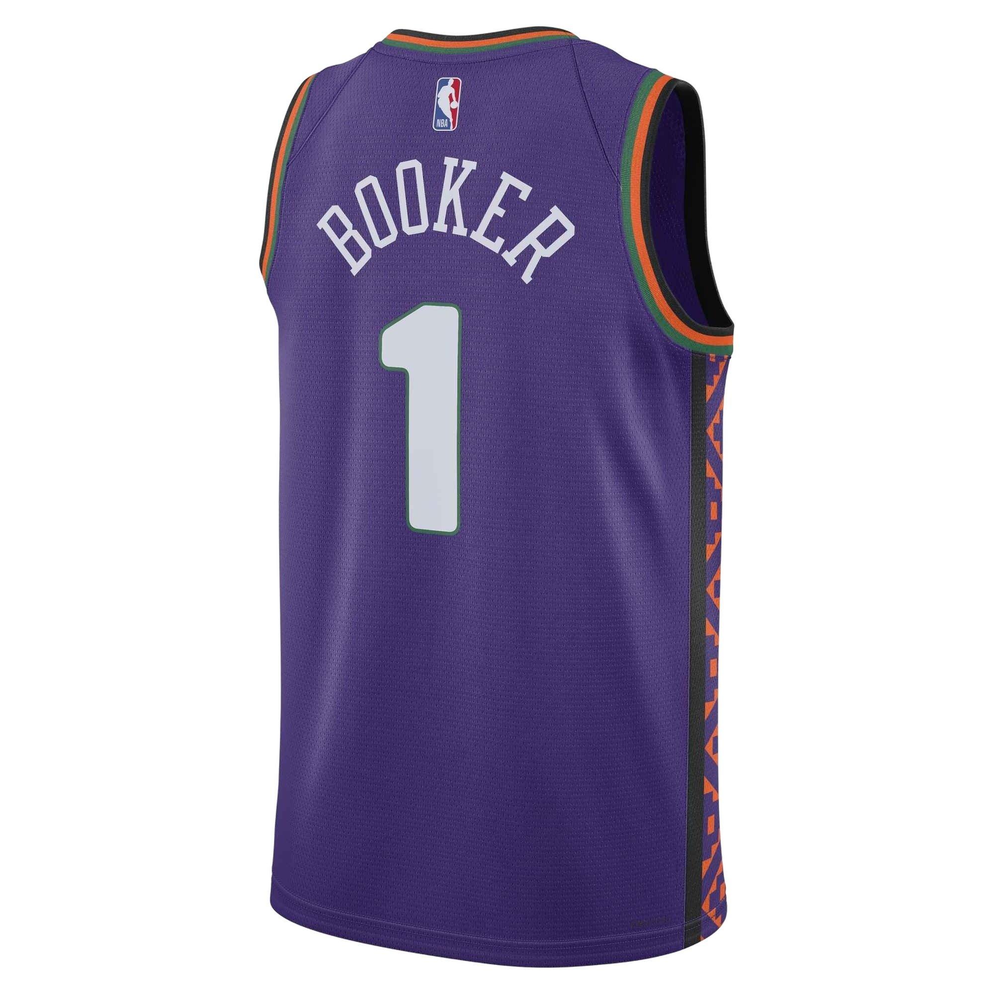 Nike Men's Dri-FIT Devin Booker Phoenix Suns 2024/25 City Edition NBA Swingman Jersey -Purple - PURPLE Thumbnail View 2