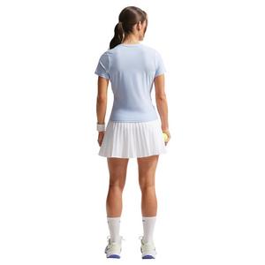 Nike Women's Victory Dri-FIT Short-Sleeve Tennis Top - Blue/White