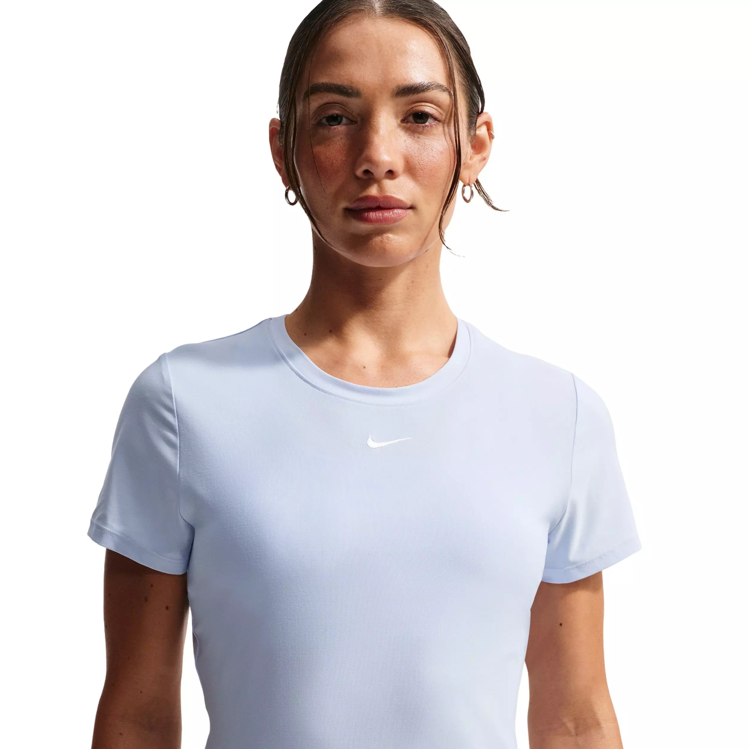 Nike Women's Victory Dri-FIT Short-Sleeve Tennis Top - Blue/White - BLUE/WHITE