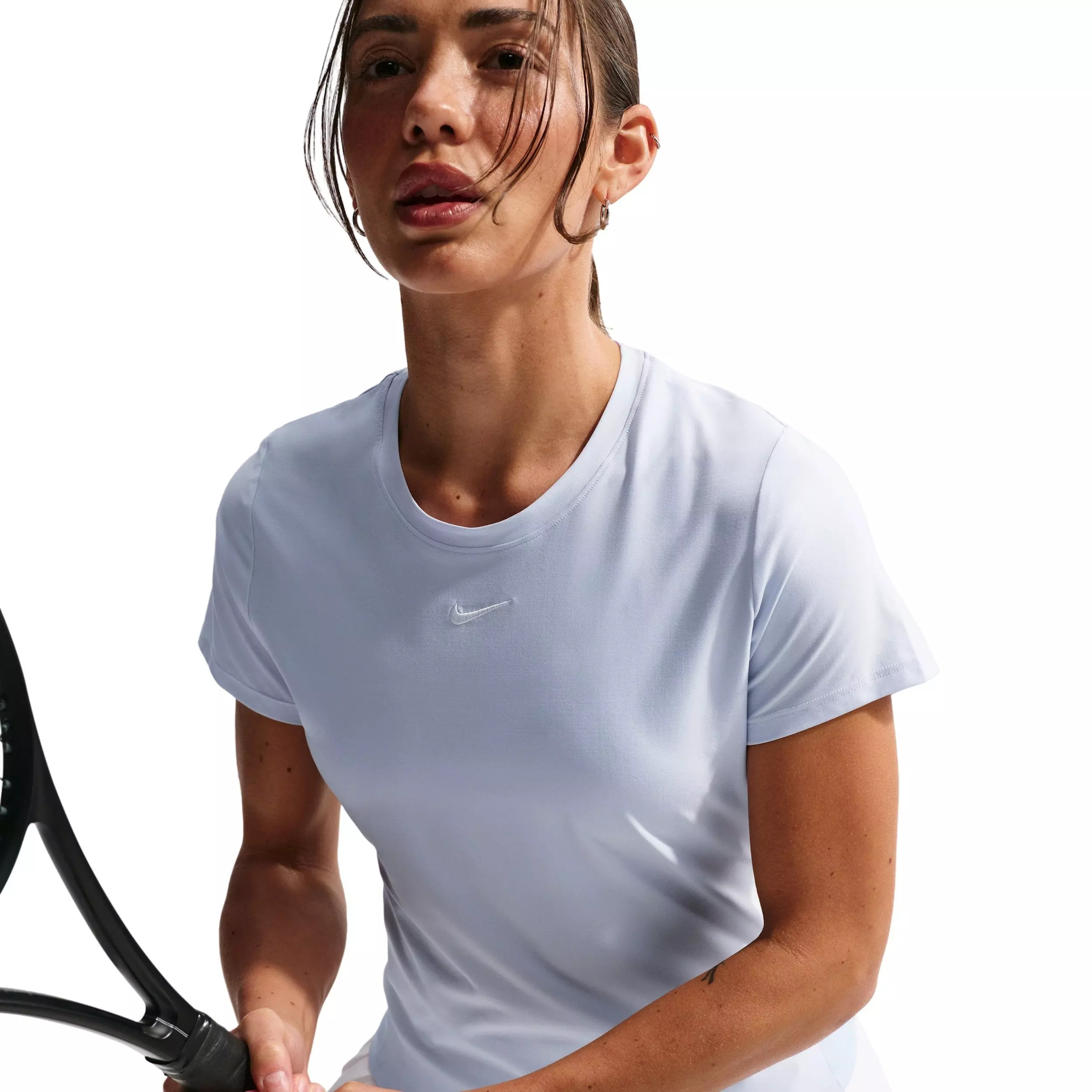 Nike Women's Victory Dri-FIT Short-Sleeve Tennis Top - Blue/White - BLUE/WHITE