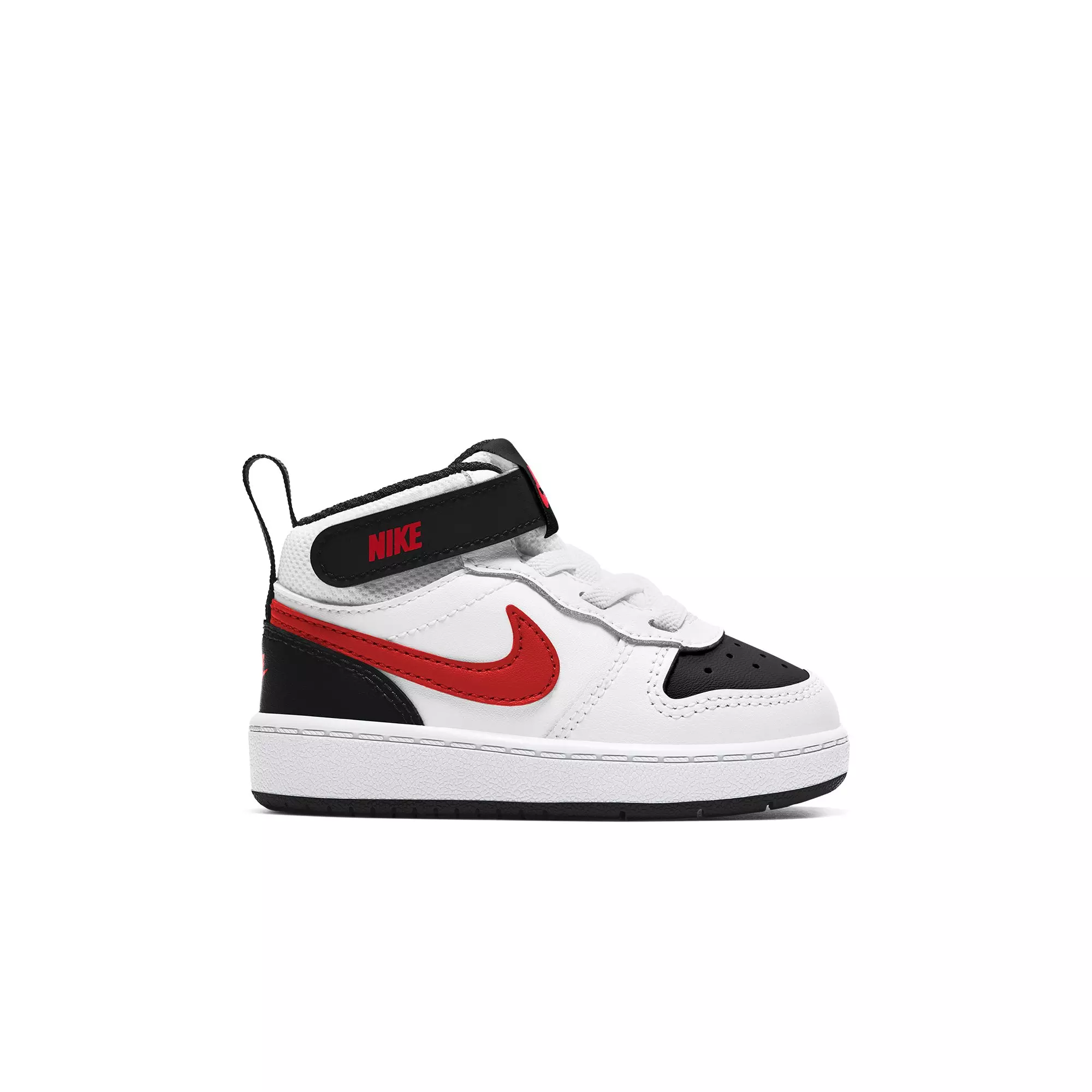 Nike Court Borough Mid 2 "White/Red/Black" Toddler Boys' Shoe - WHITE