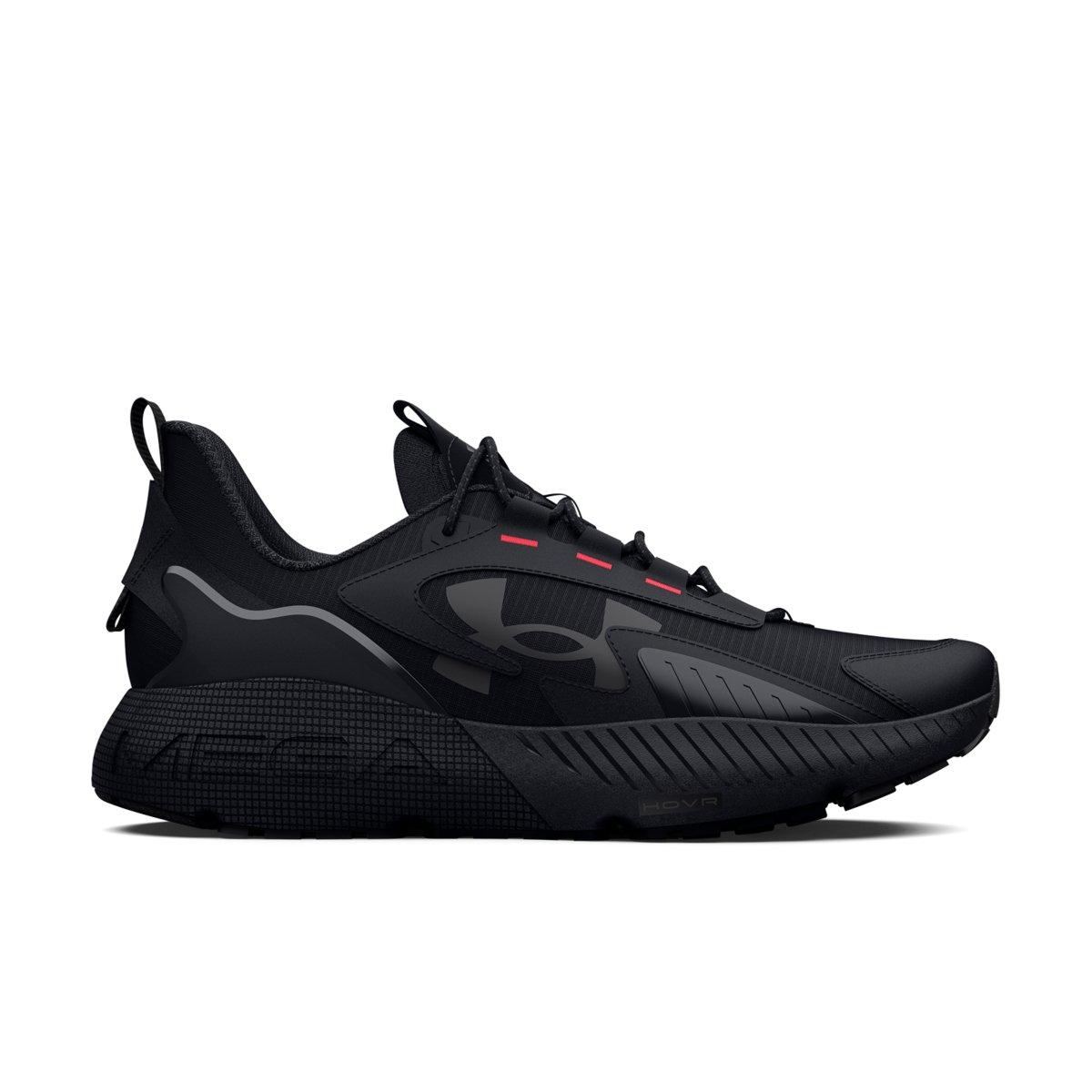 Under Armour HOVR Mega 2 MVMNT Sportstyle "Black/Black/Jet Grey" Unisex Running Shoe - BLACK/BLACK/GREY Thumbnail View 1