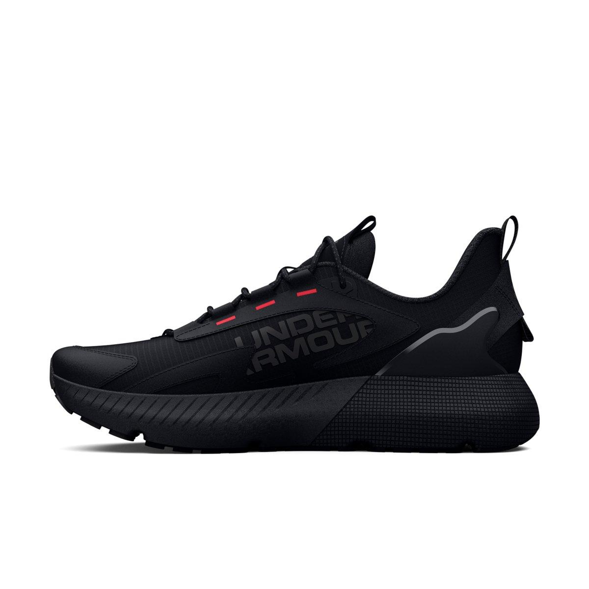 Under Armour HOVR Mega 2 MVMNT Sportstyle "Black/Black/Jet Grey" Unisex Running Shoe - BLACK/BLACK/GREY Thumbnail View 2