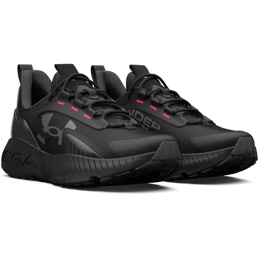 Under Armour HOVR Mega 2 MVMNT Sportstyle "Black/Black/Jet Grey" Unisex Running Shoe - BLACK/BLACK/GREY Thumbnail View 3