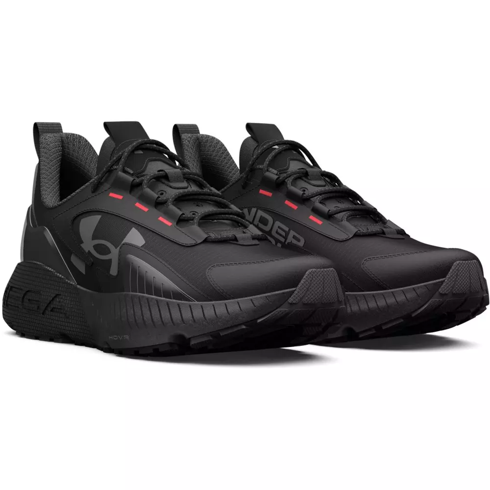 Under Armour HOVR Mega 2 MVMNT Sportstyle "Black/Black/Jet Grey" Unisex Running Shoe - BLACK/BLACK/GREY
