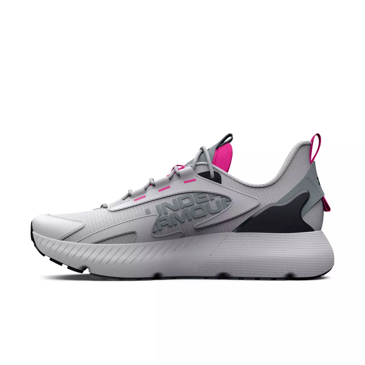 Under Armour HOVR Mega 2 MVMNT Sportstyle "White/Rebel Pink/Harbor Blue" Unisex Running Shoe - WHITE/PINK/BLUE