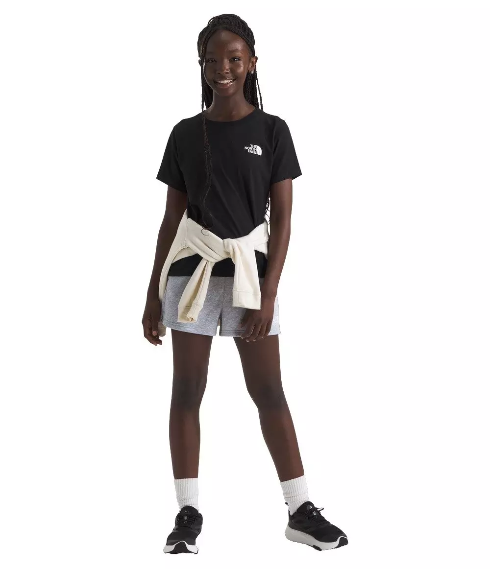 The North Face Big Girls' Short Sleeve Graphic Tee - Black/Multi - BLACK/MULTI