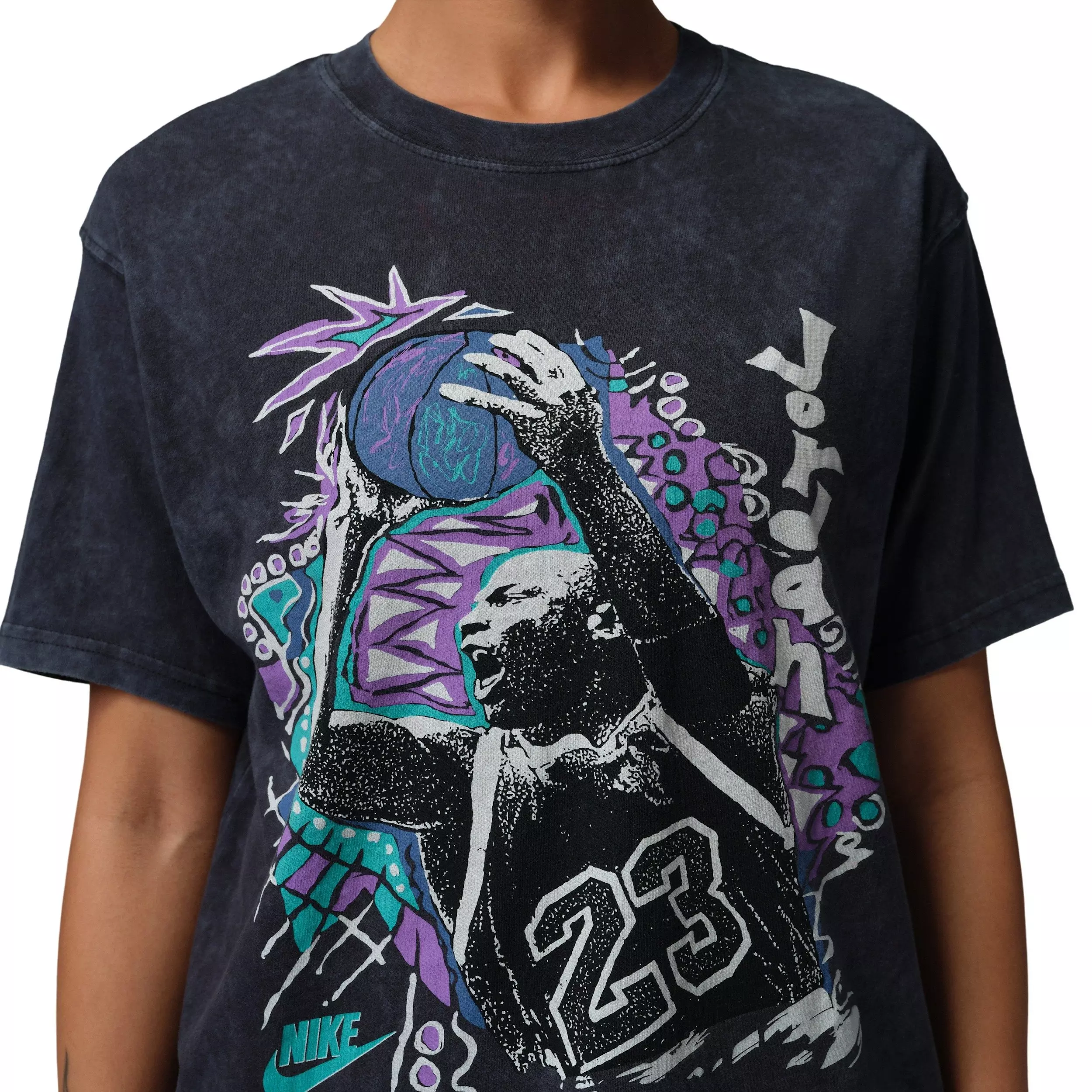 Jordan Women's Flight Short-Sleeve Graphic Tee - BLACK/WHITE