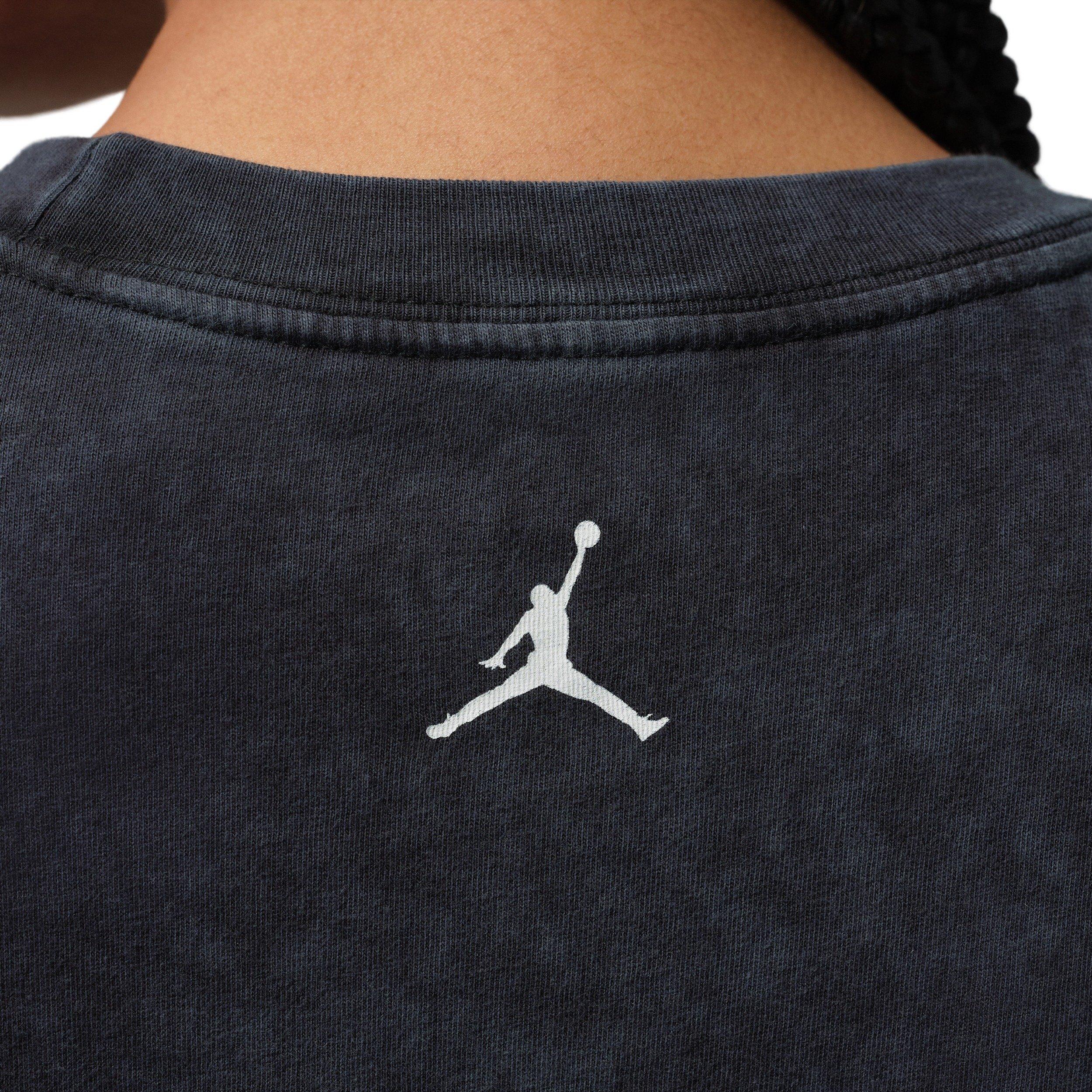 Jordan Women's Flight Short-Sleeve Graphic Tee - BLACK/WHITE Thumbnail View 5