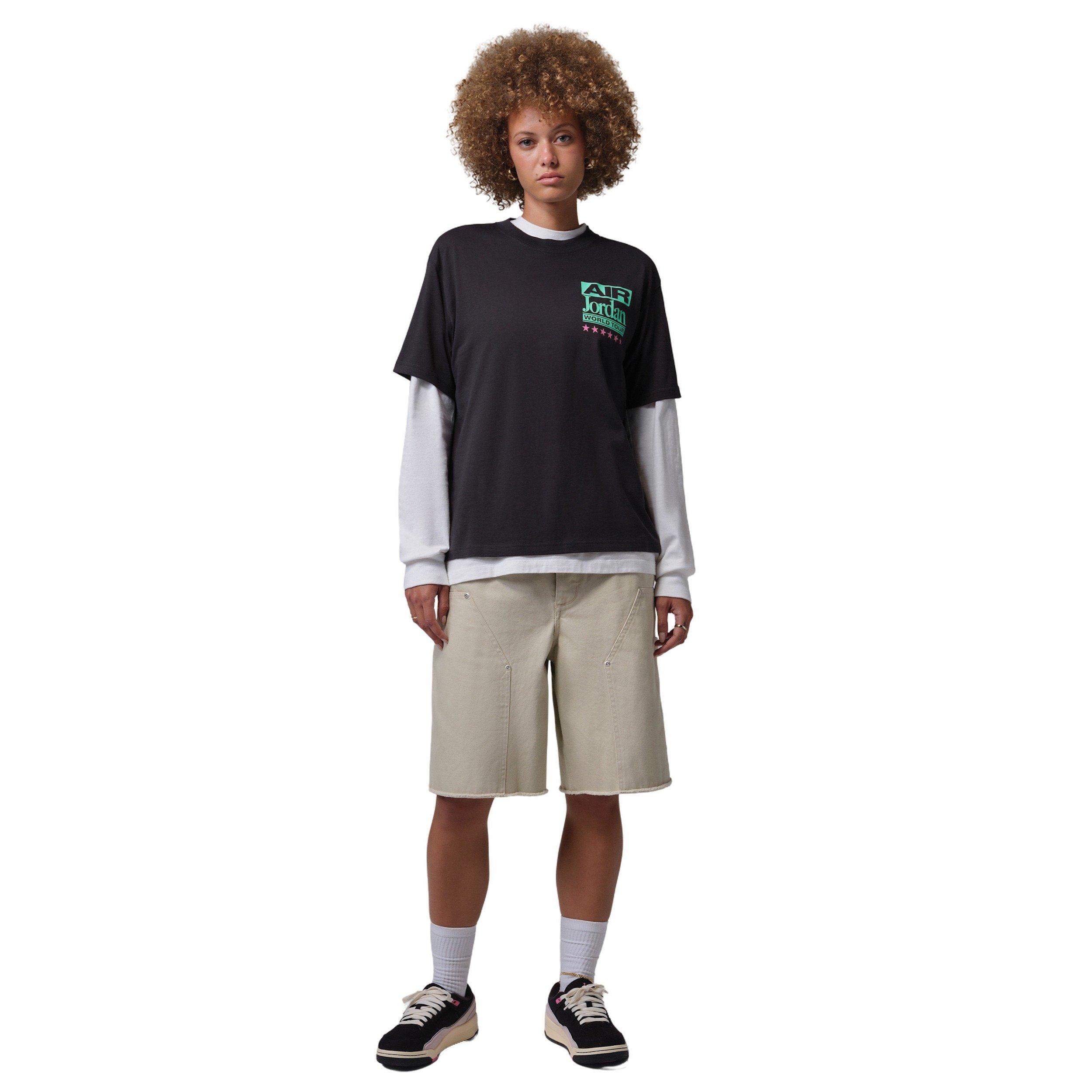 Jordan Women's Flight Girlfriend T-Shirt - BLACK Thumbnail View 6