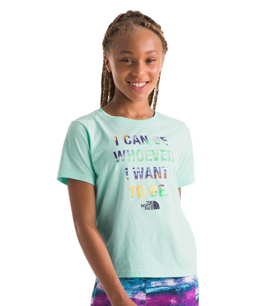 The North Face Girls' Short-Sleeve Graphic Tee -Aqua - AQUA Thumbnail View 1