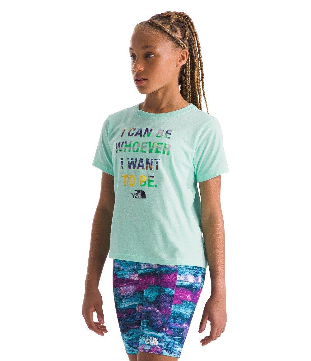 The North Face Girls' Short-Sleeve Graphic Tee -Aqua - AQUA Thumbnail View 3