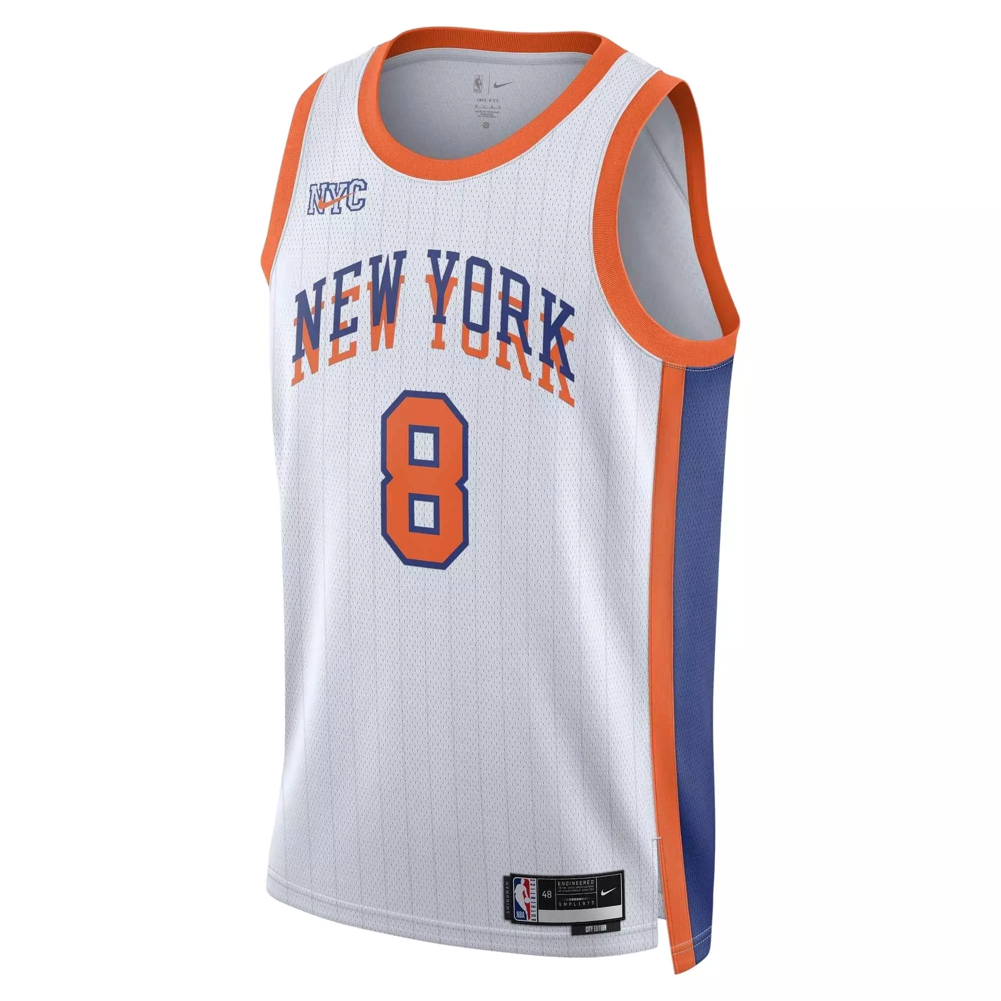 Nike Men's Dri-FIT OG Anunoby New York Knicks 2024/25 City Edition NBA Swingman Jersey -White - WHITE