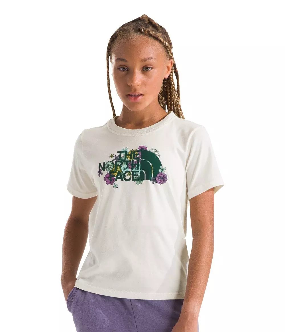 The North Face Girls' Short-Sleeve Graphic Tee -White - WHITE