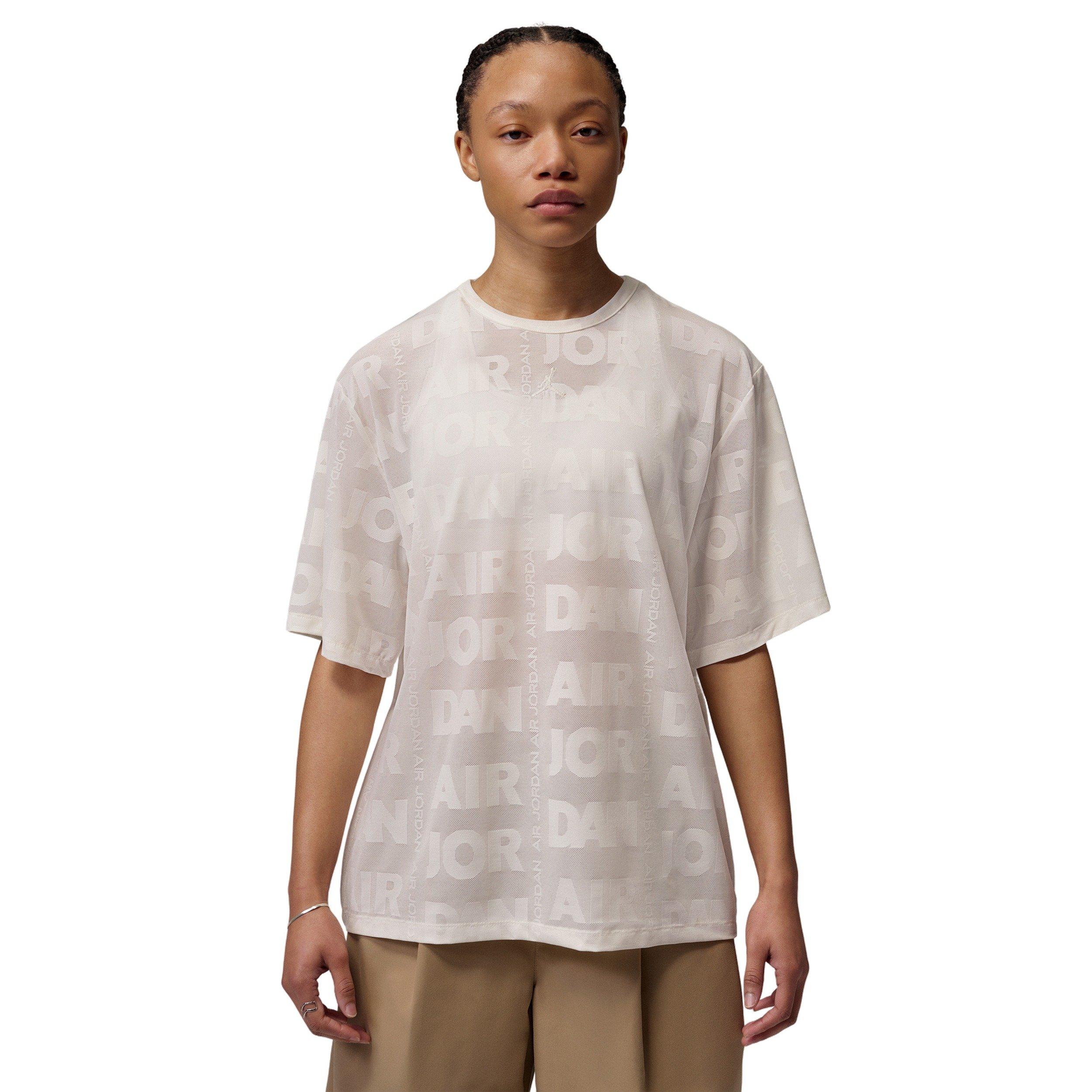 Jordan Women's Flight Open Knit Tee - IVORY Thumbnail View 1