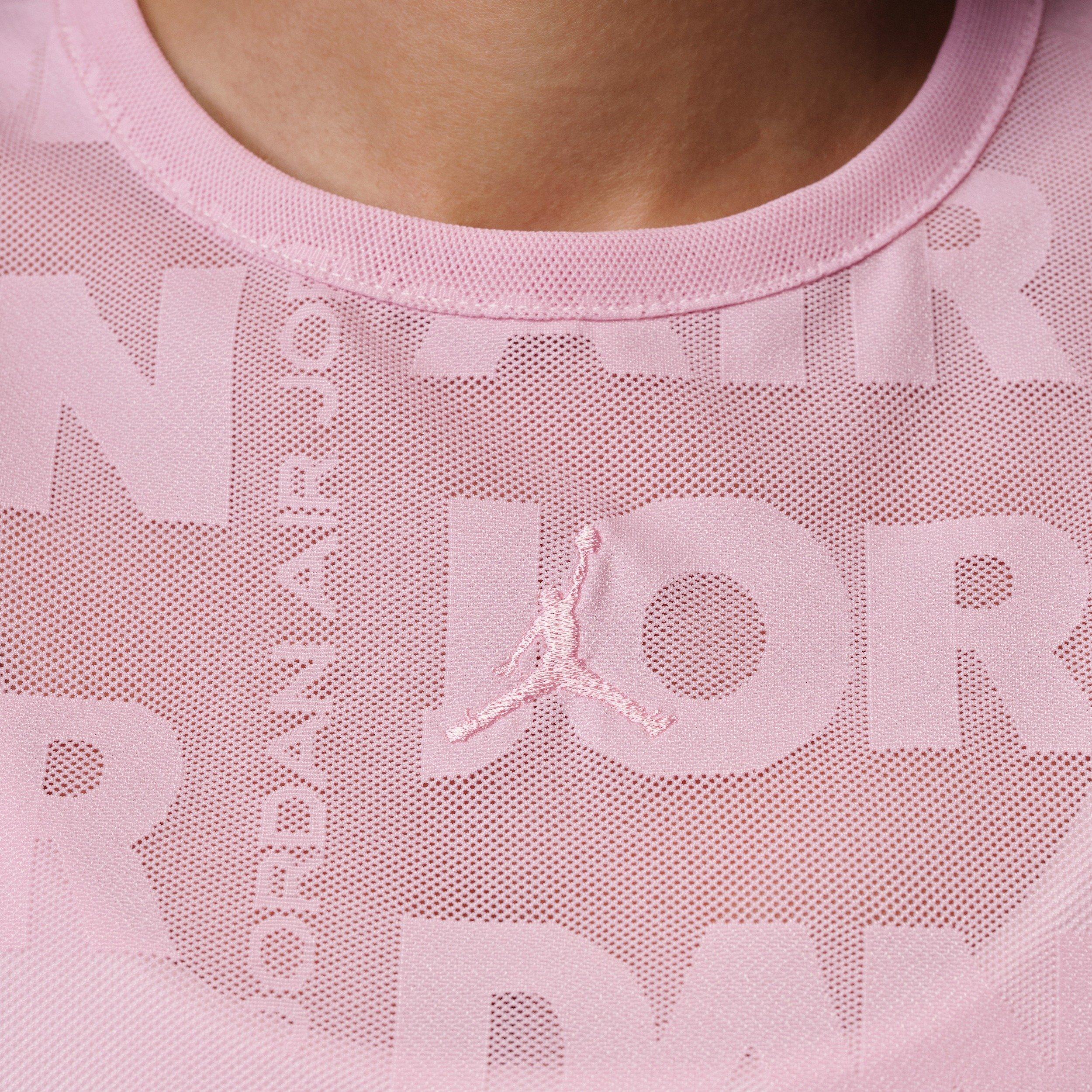 Jordan Women's Flight Open Knit Tee - LT PINK Thumbnail View 4